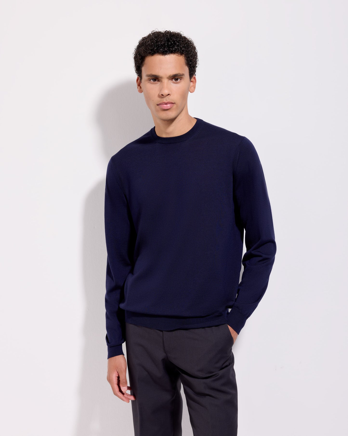 Girocollo royal merino indaco