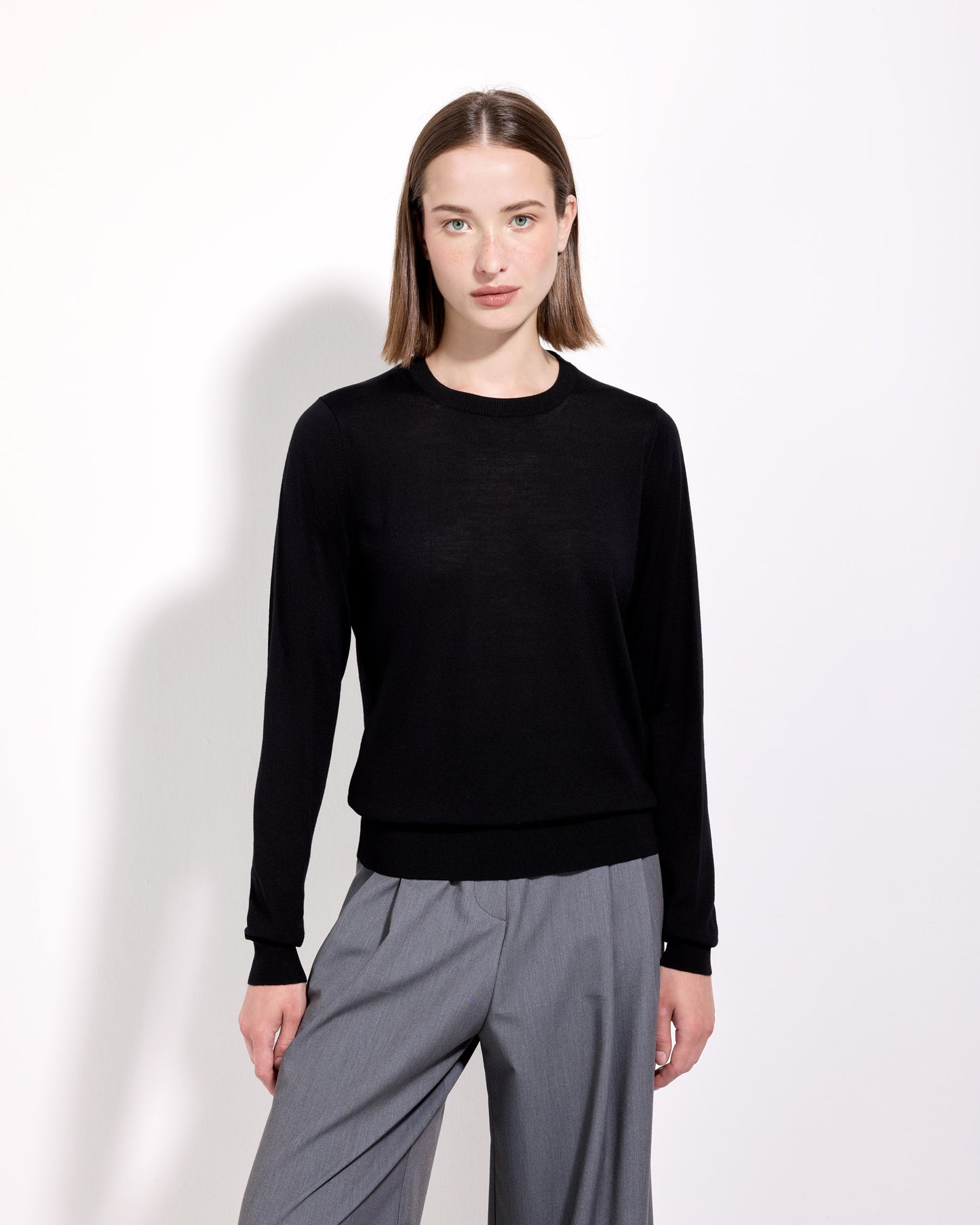 Girocollo royal merino nero
