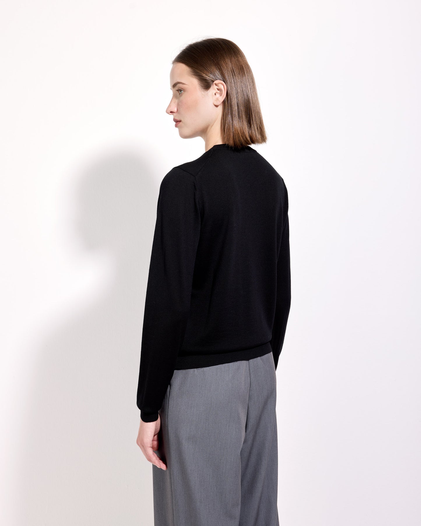 Girocollo royal merino nero