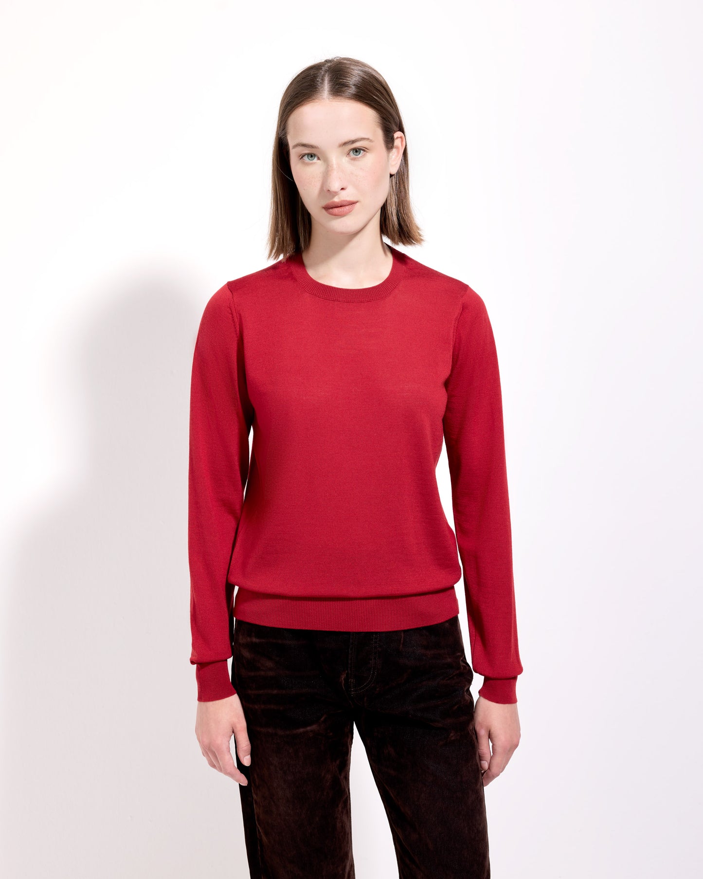 Girocollo royal merino rossetto