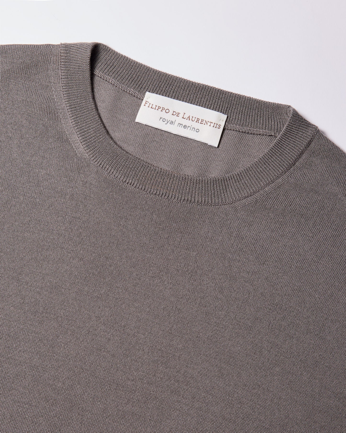 Girocollo royal merino tortora