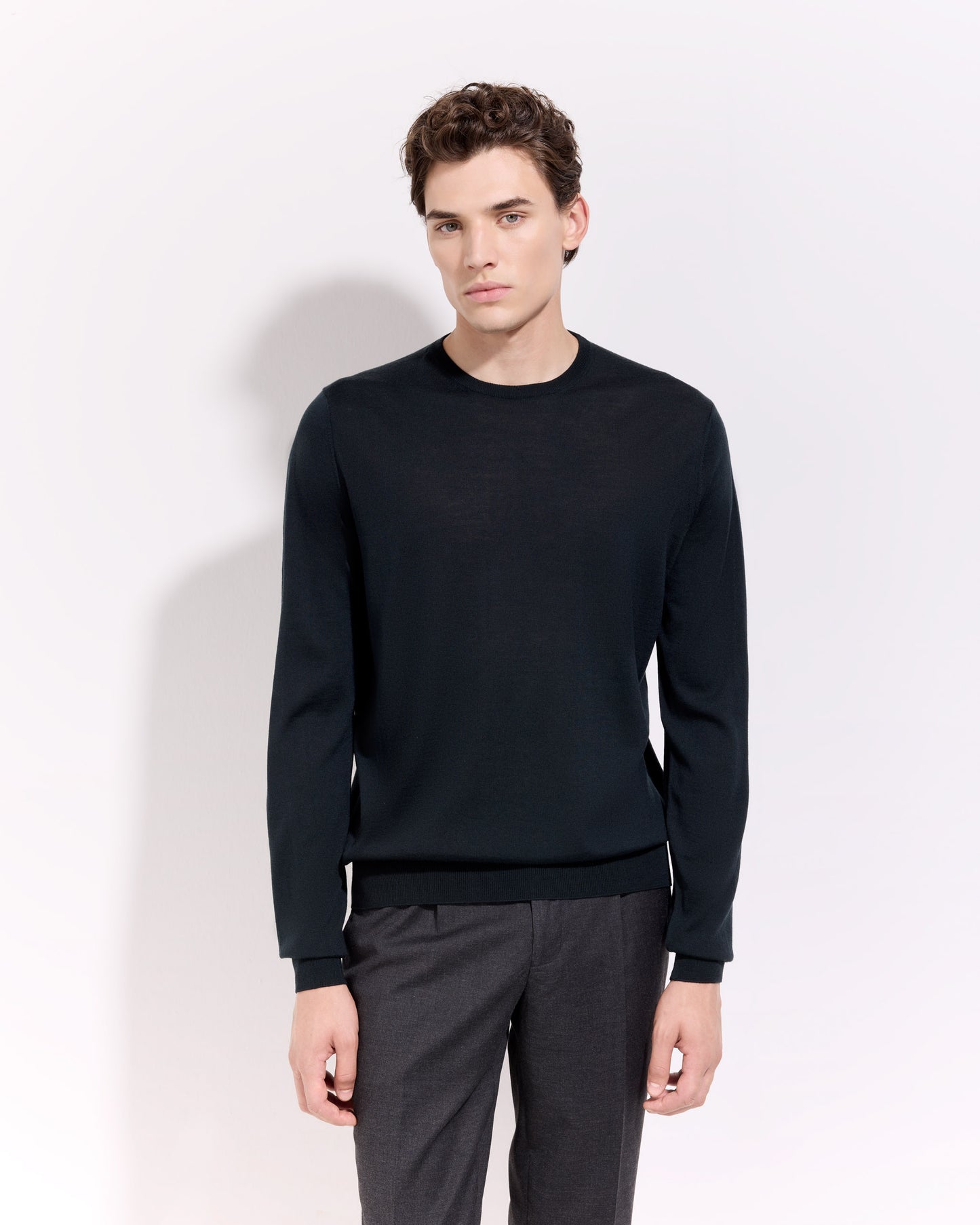 Girocollo royal merino verde scuro