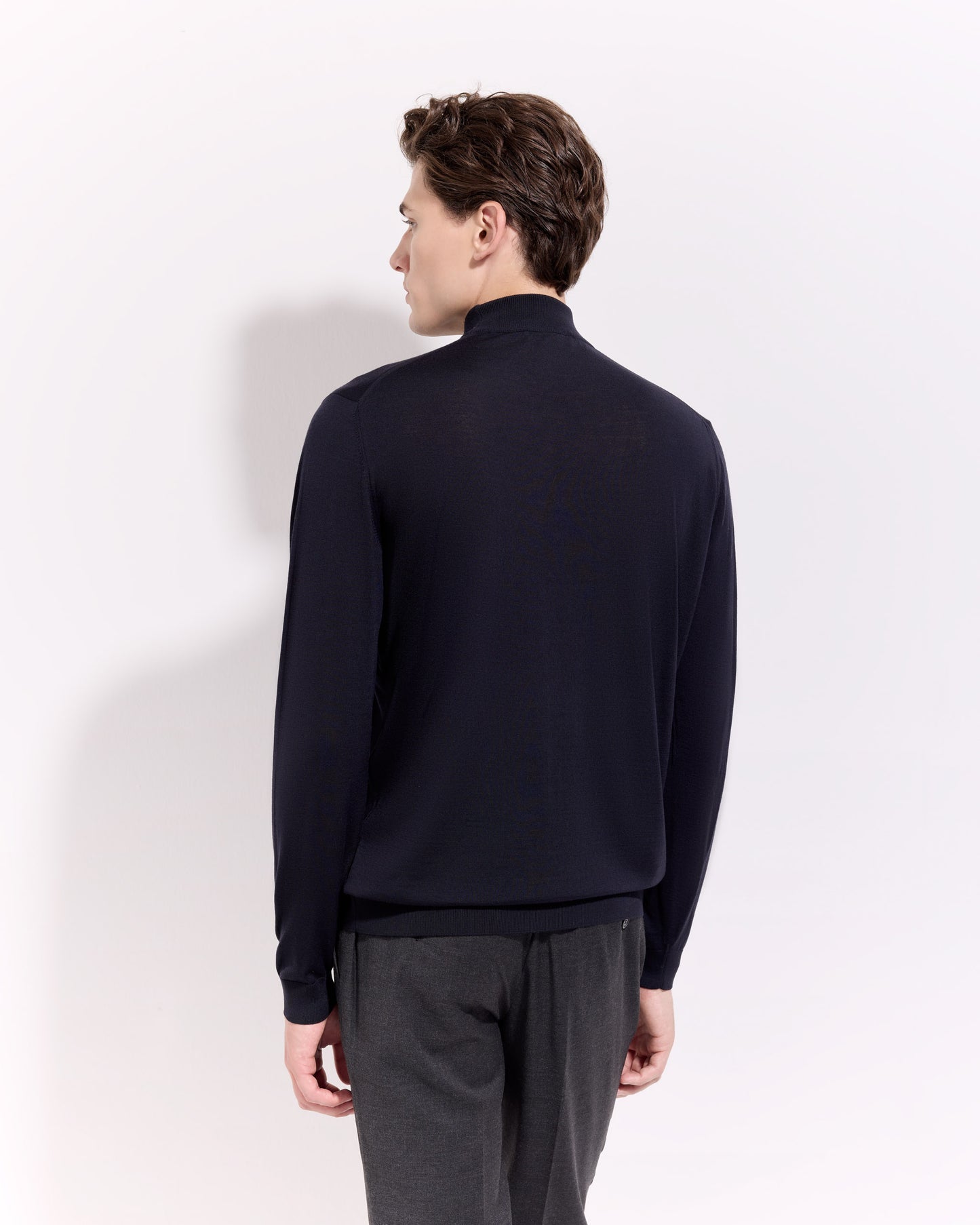 Lupetto 180s merino blu navy