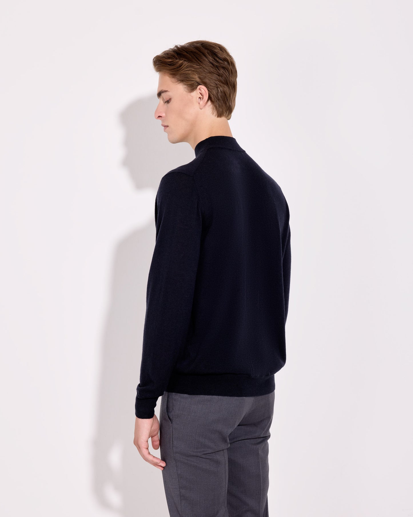 Lupetto lana cashmere blu navy