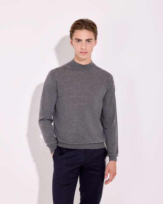 Lupetto lana cashmere grafite