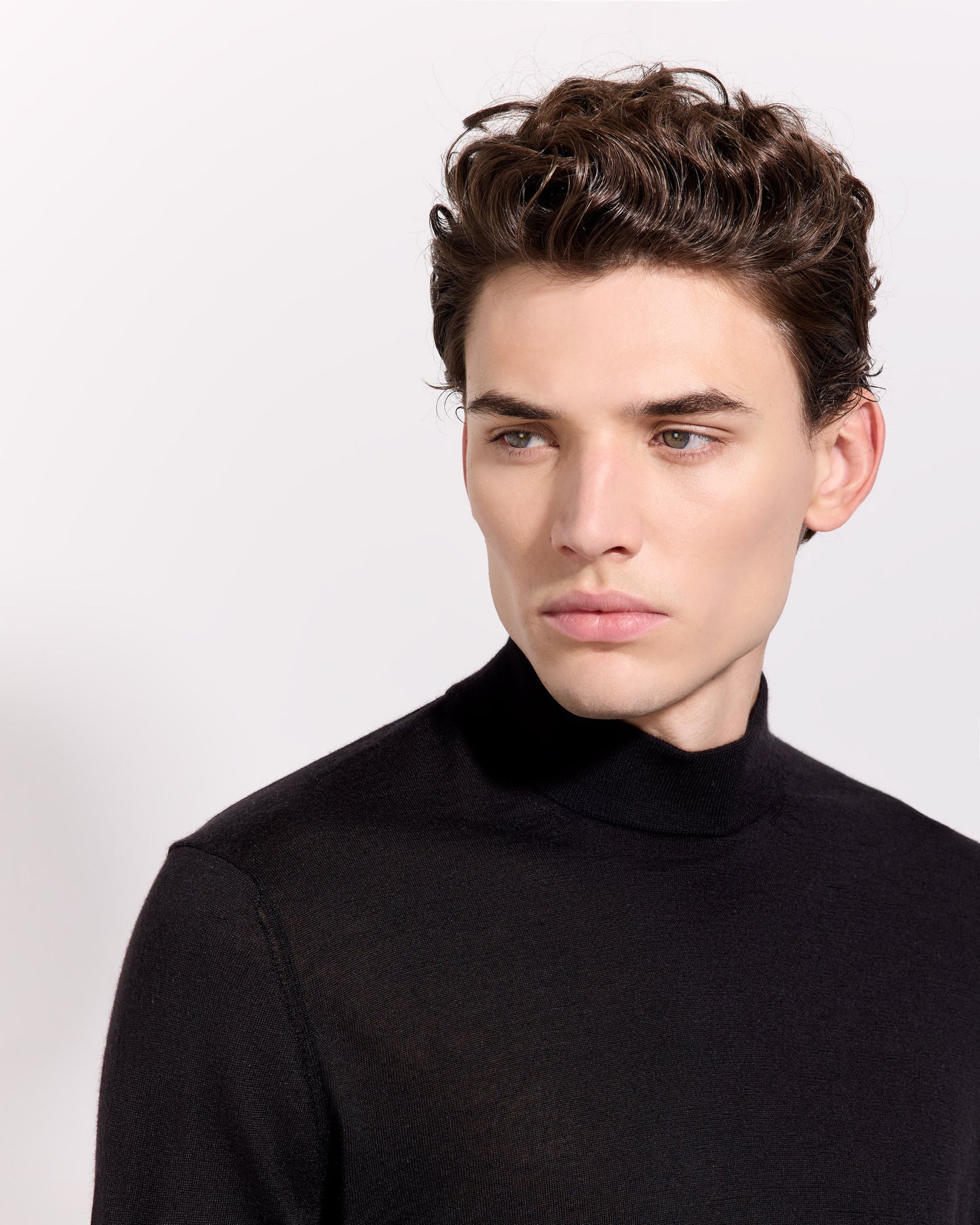 Lupetto lana seta cashmere nero