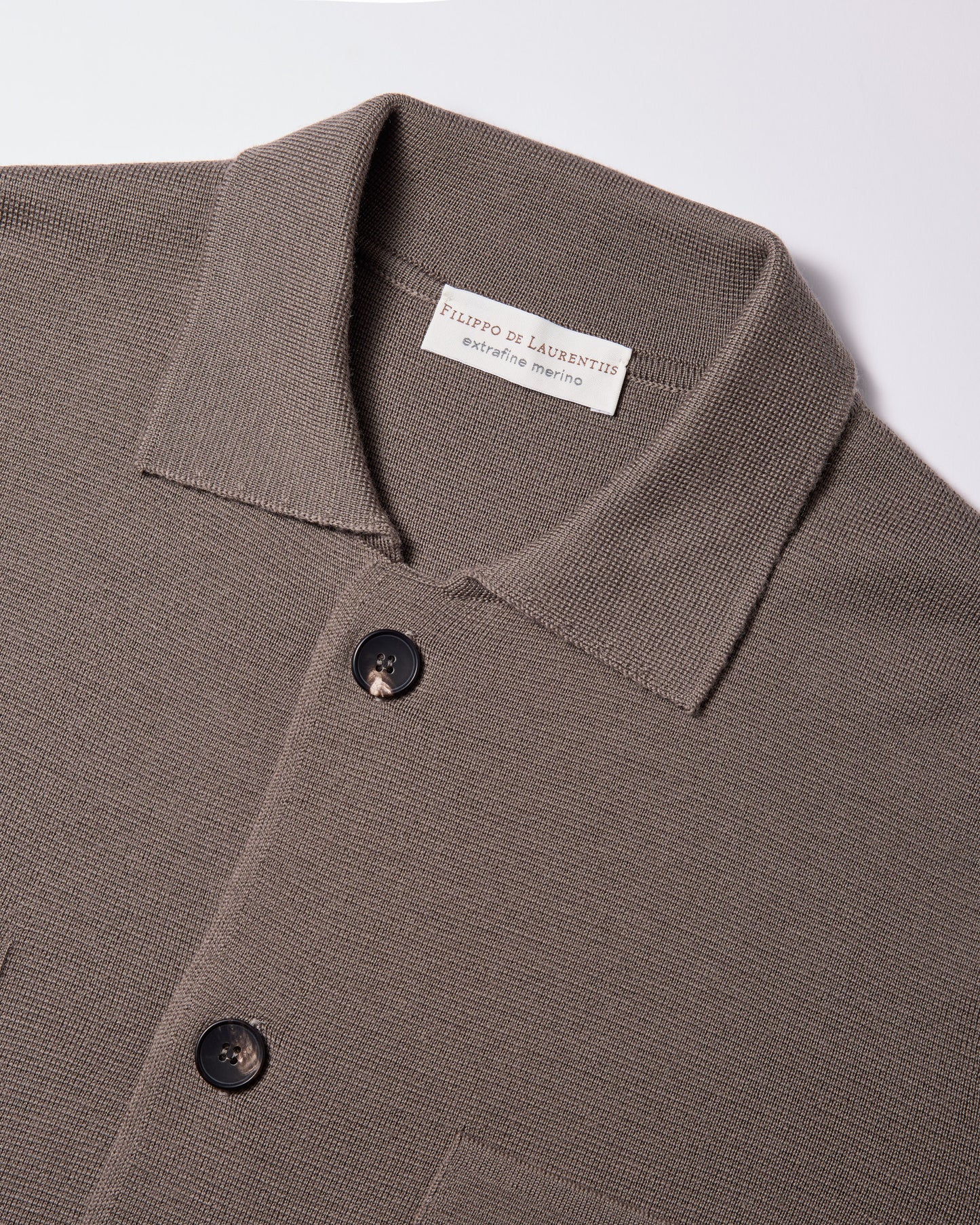 Overshirt punto milano lana merino verde salvia