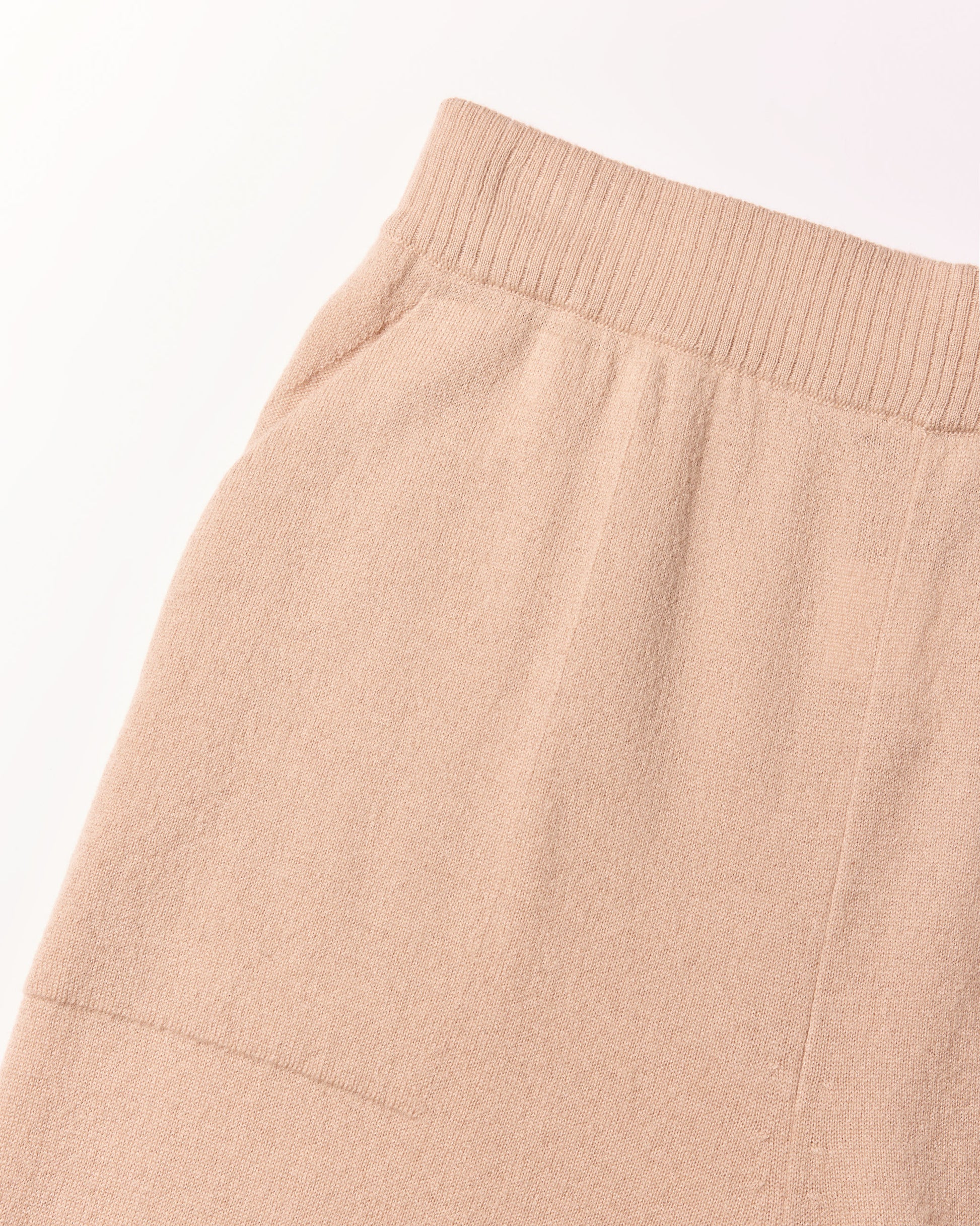 Pantalone lana cashmere seta cammello chiaro