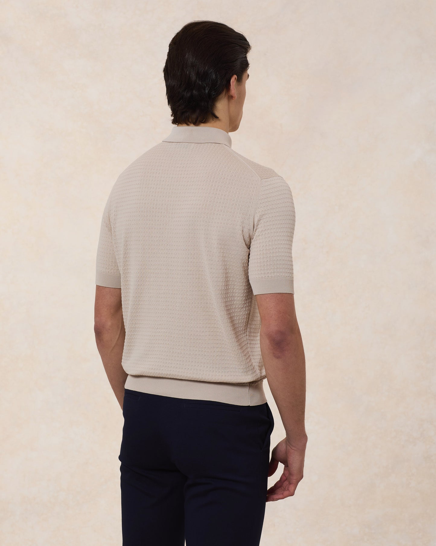 Polo Cotone Crepe Trama A Treccia