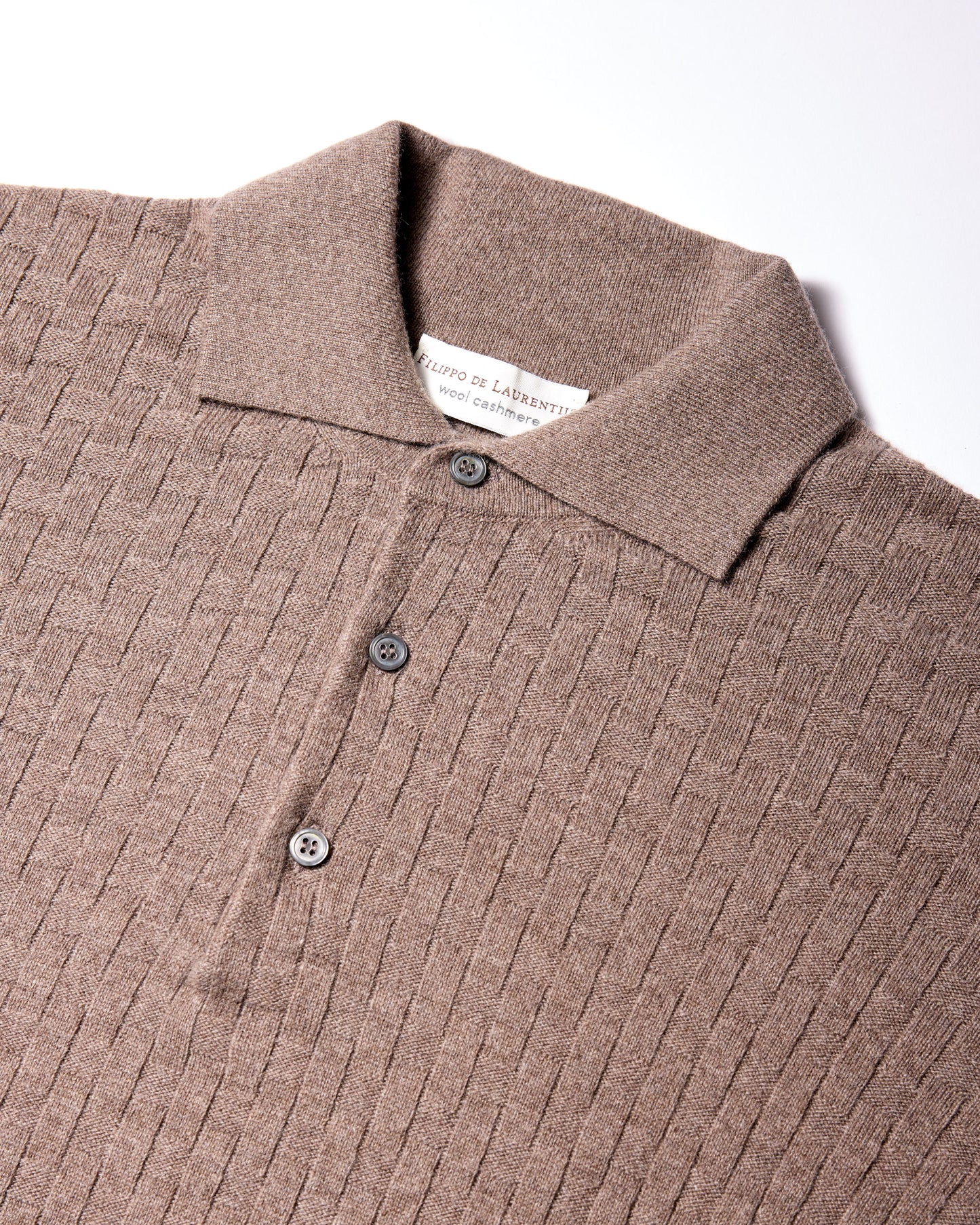 Polo lana cashmere tortora