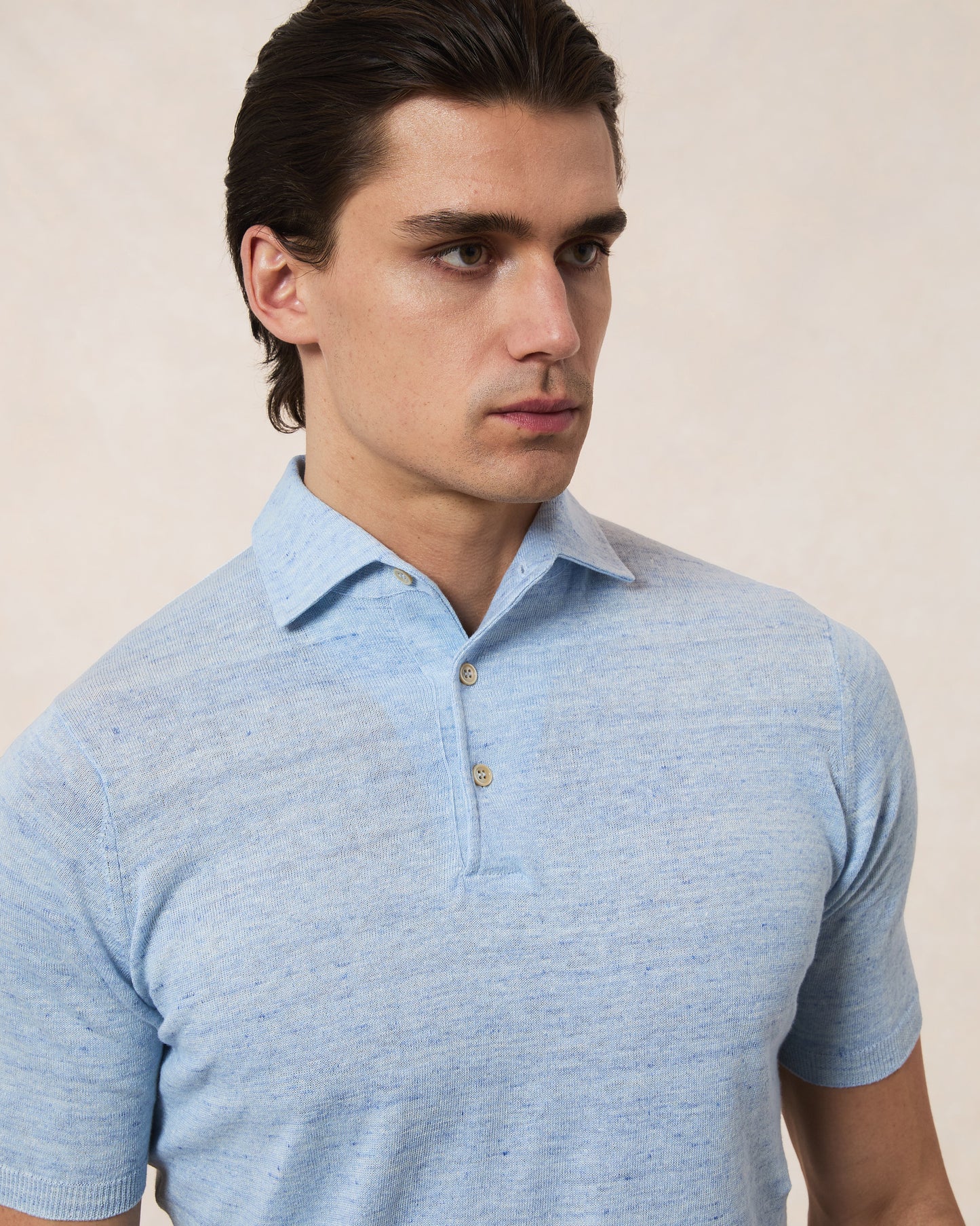 Polo Paramontura Lino E Cotone
