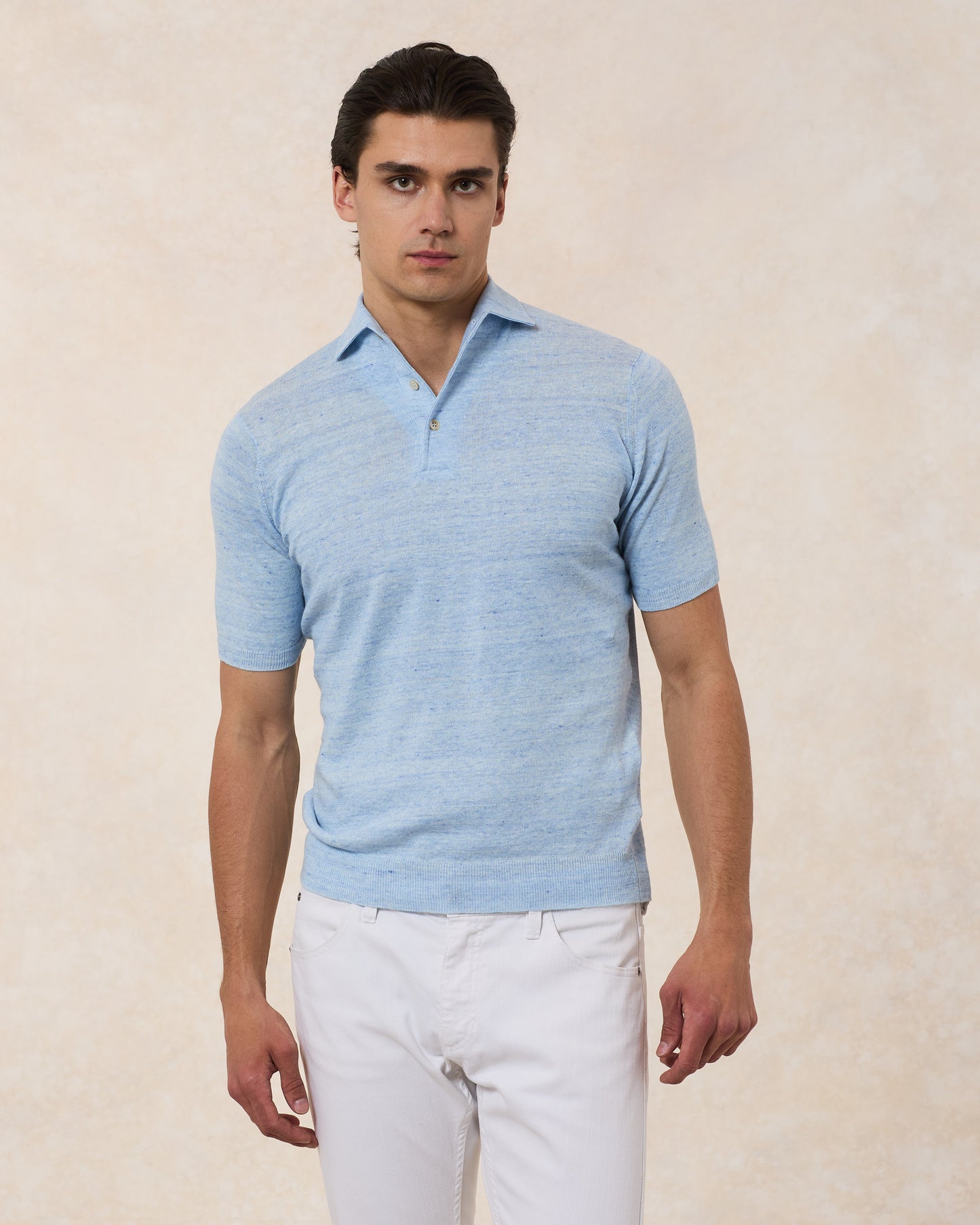 Polo Paramontura Lino E Cotone
