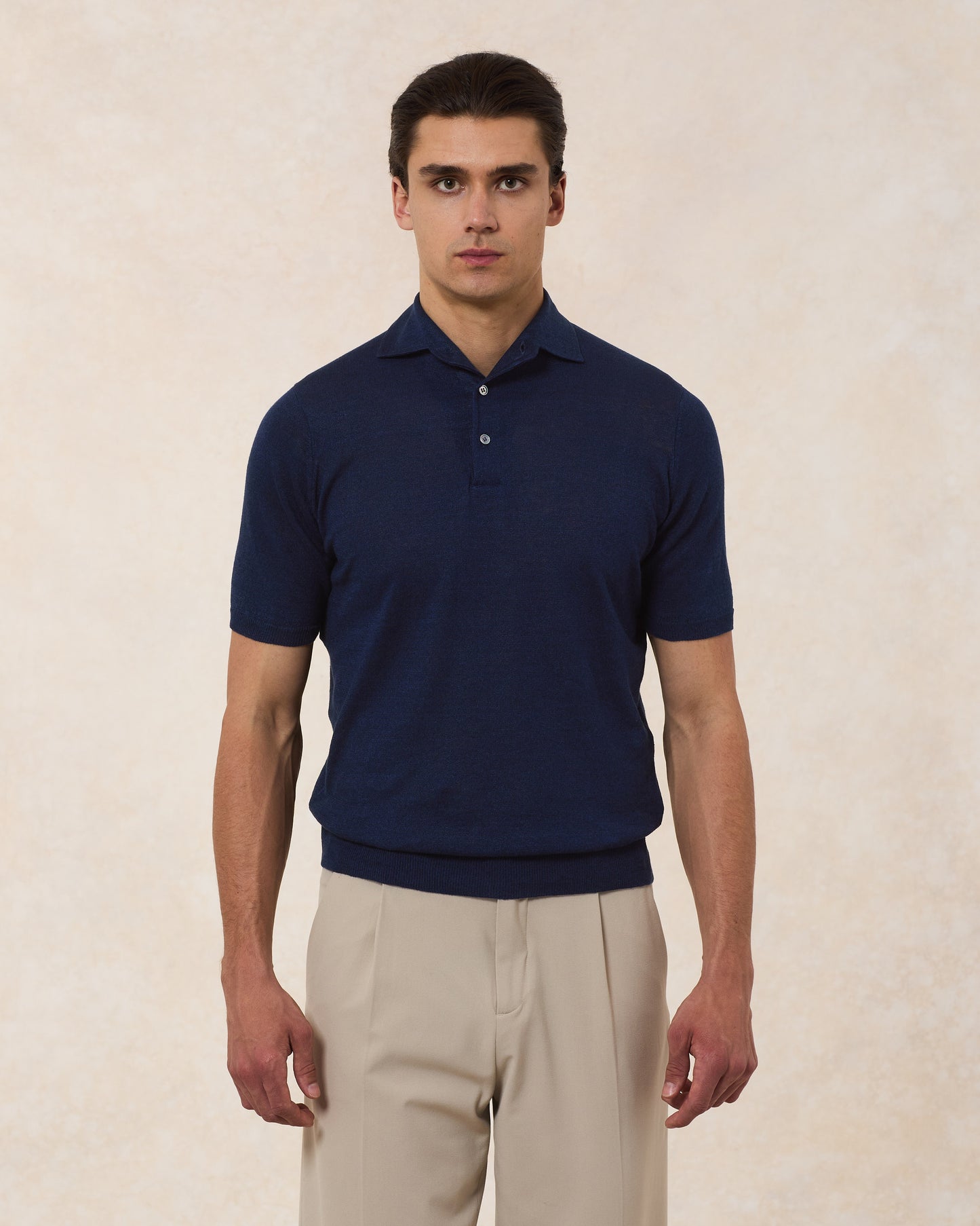 Polo Paramontura Lino E Cotone