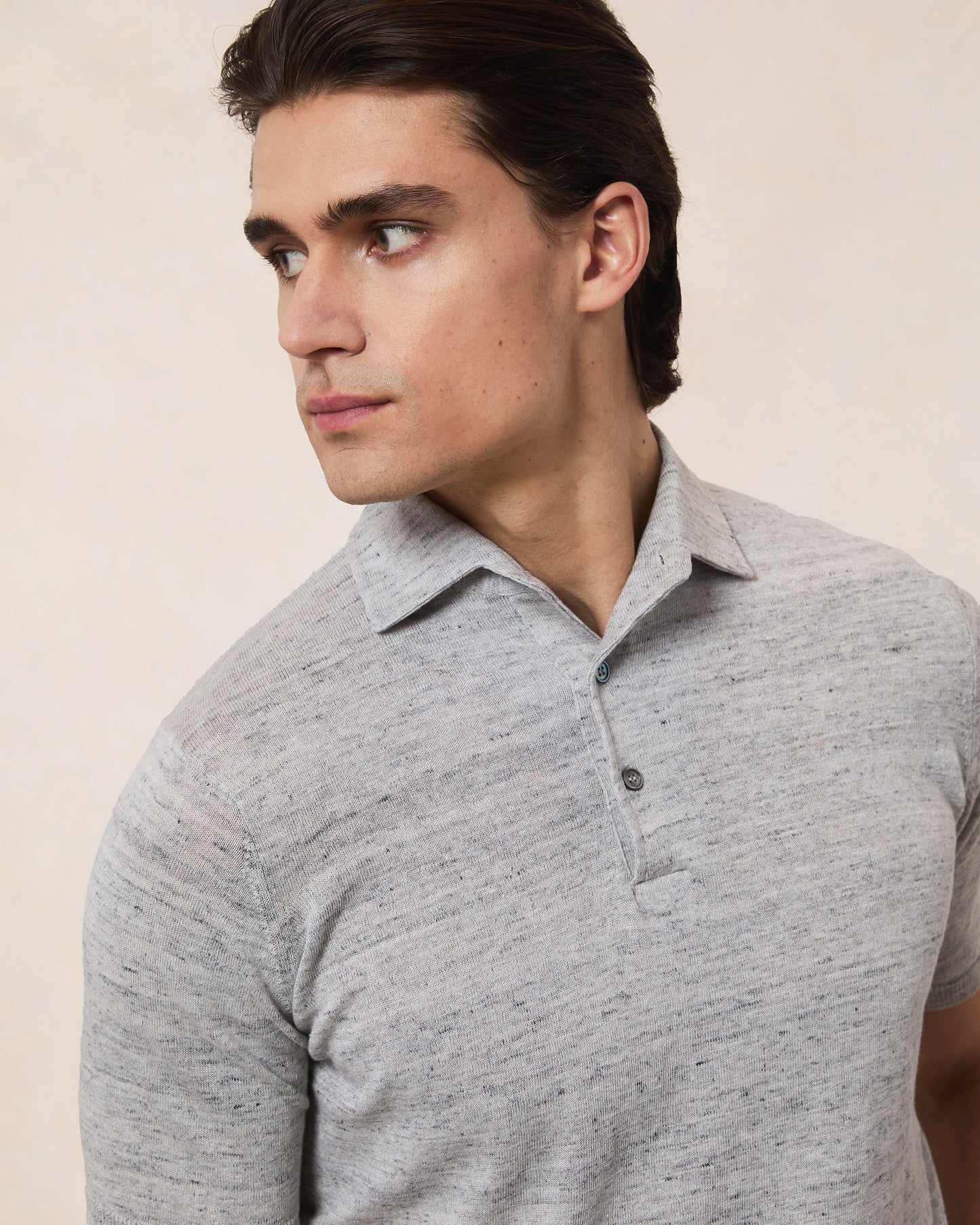 Polo Paramontura Lino E Cotone