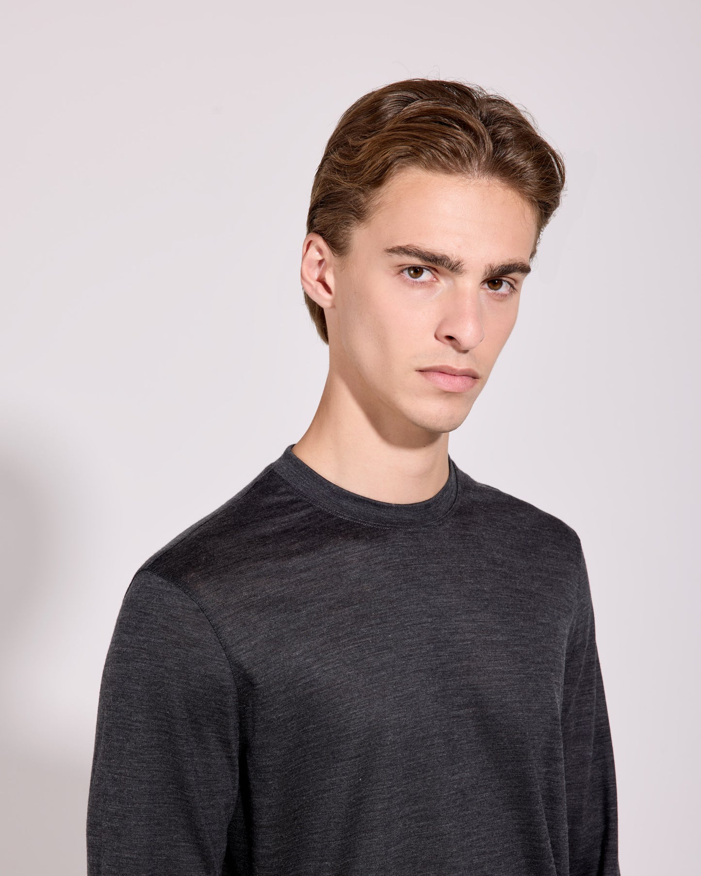 T-shirt manica lunga royal merino antracite