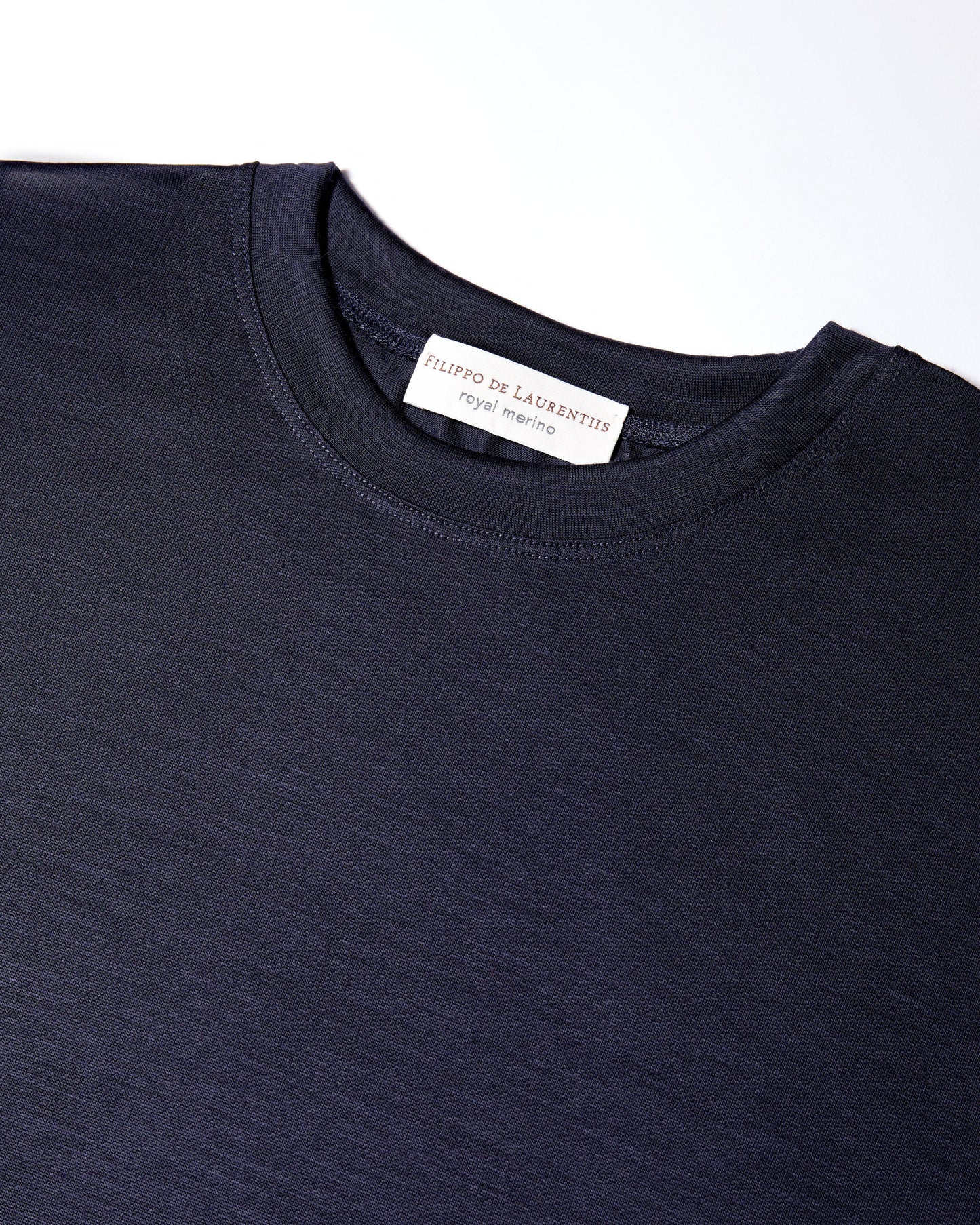 T-shirt manica lunga royal merino blu navy