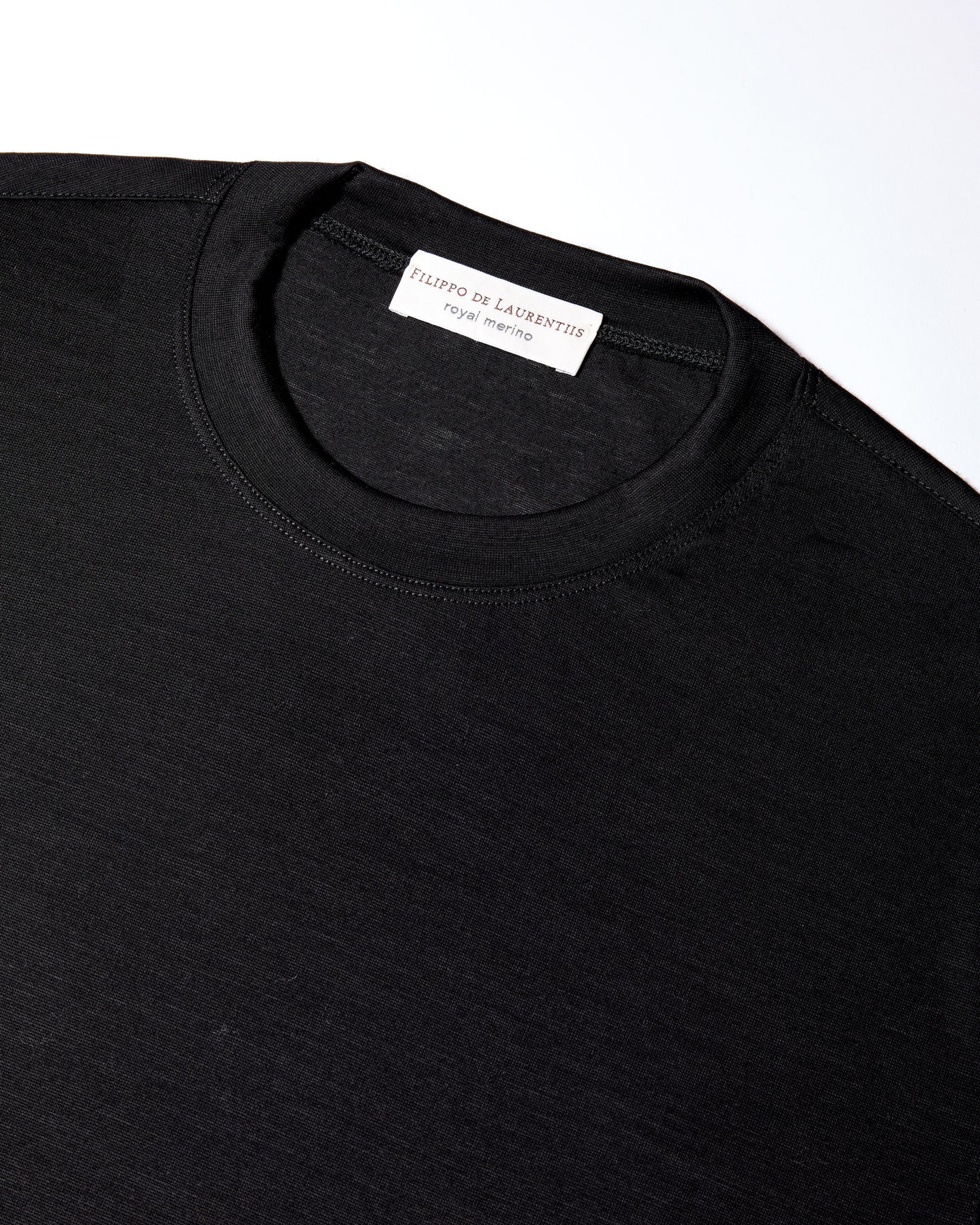 T-shirt manica lunga royal merino nero