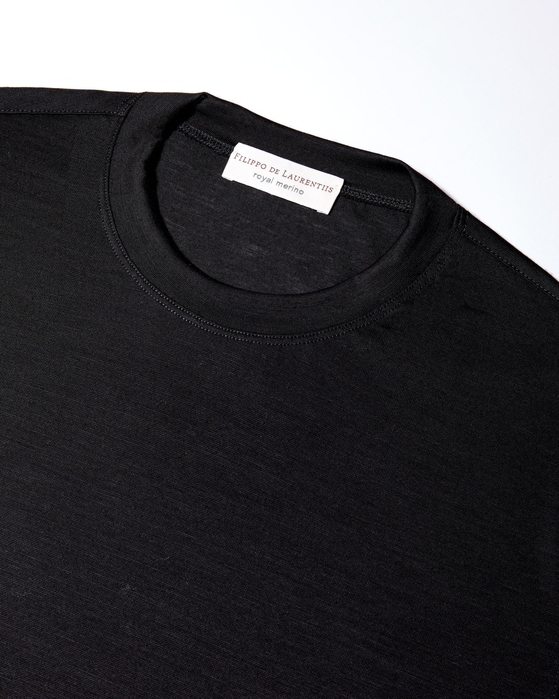 T-shirt manica lunga royal merino nero