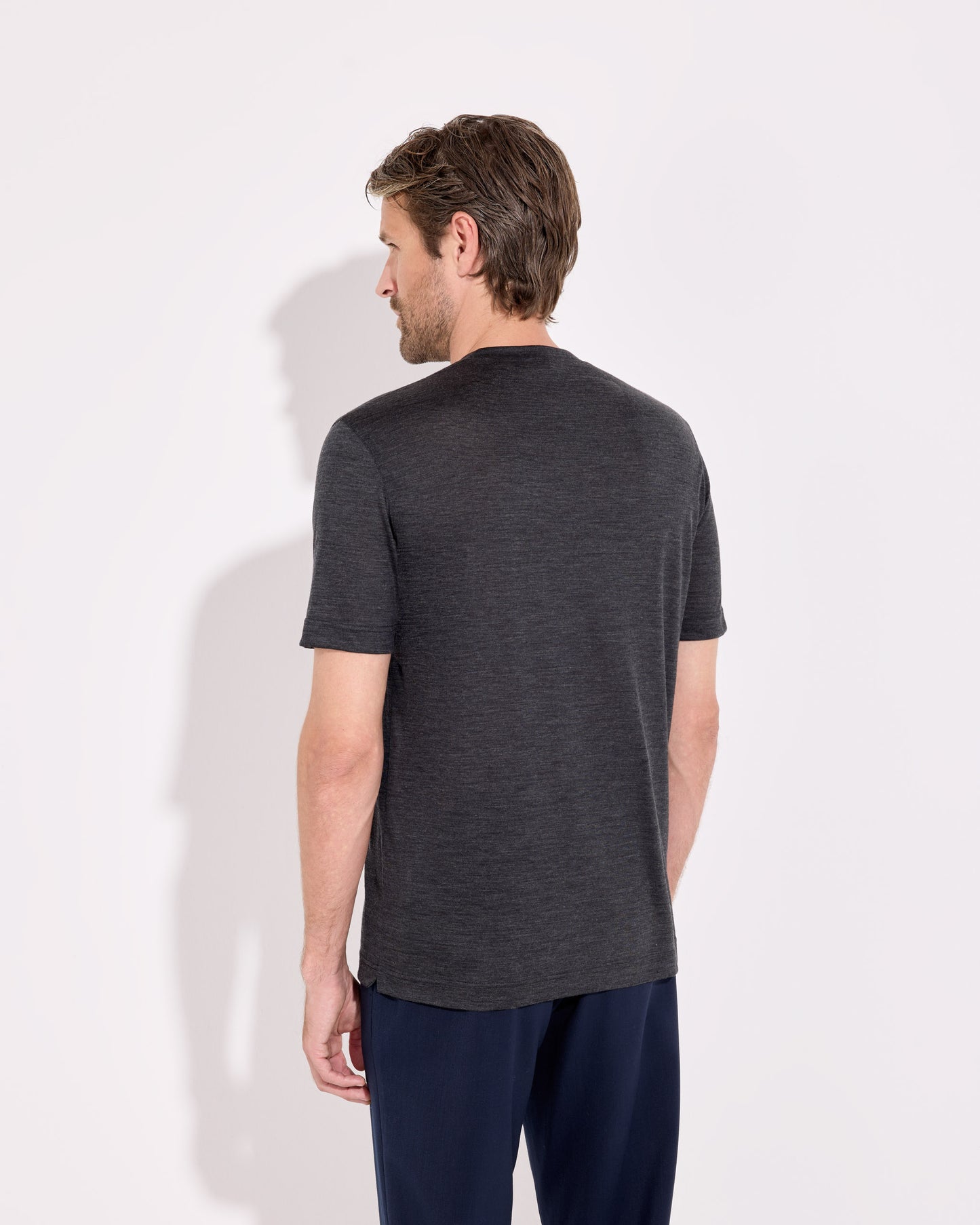 T-shirt royal merino antracite