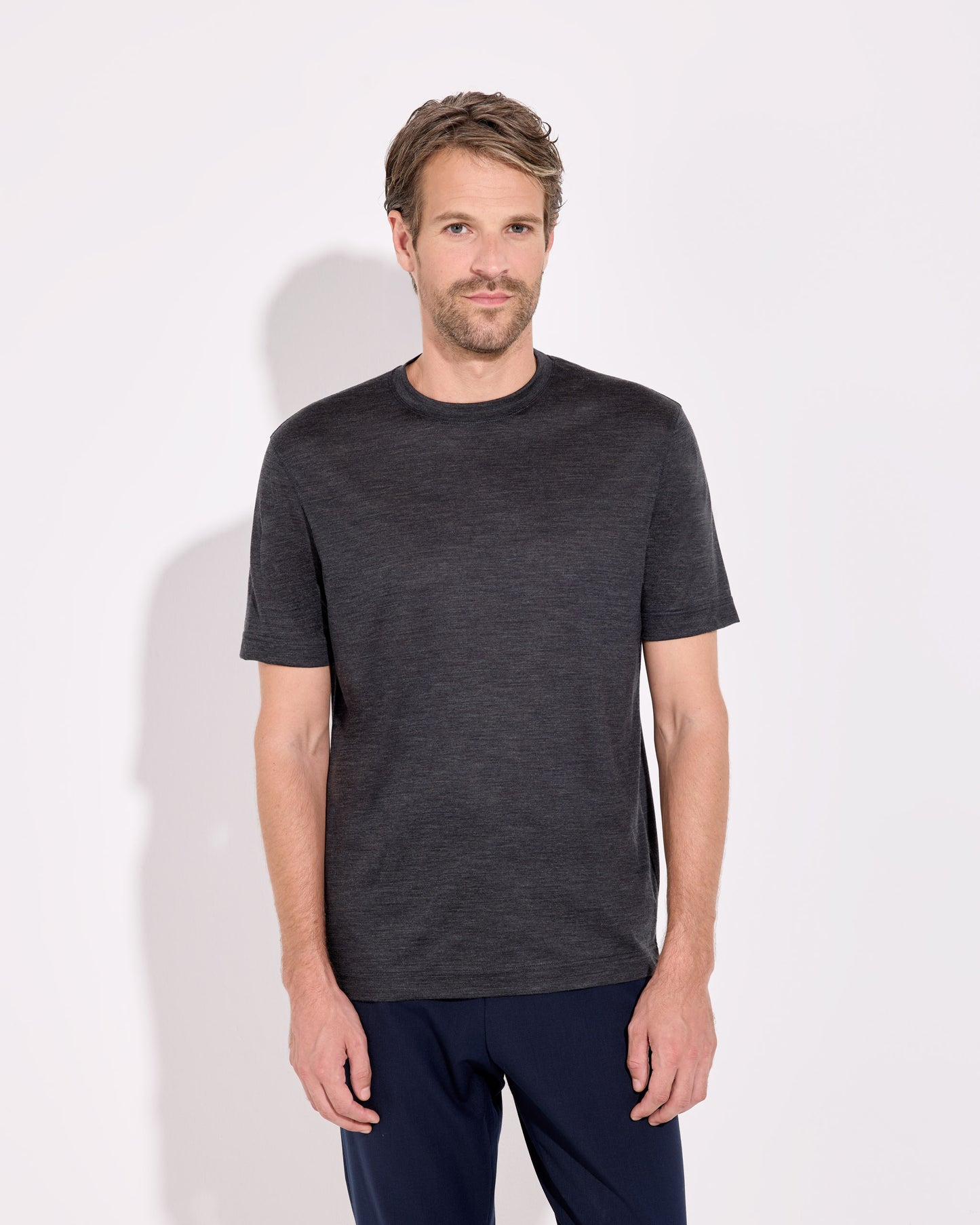 T-shirt royal merino antracite