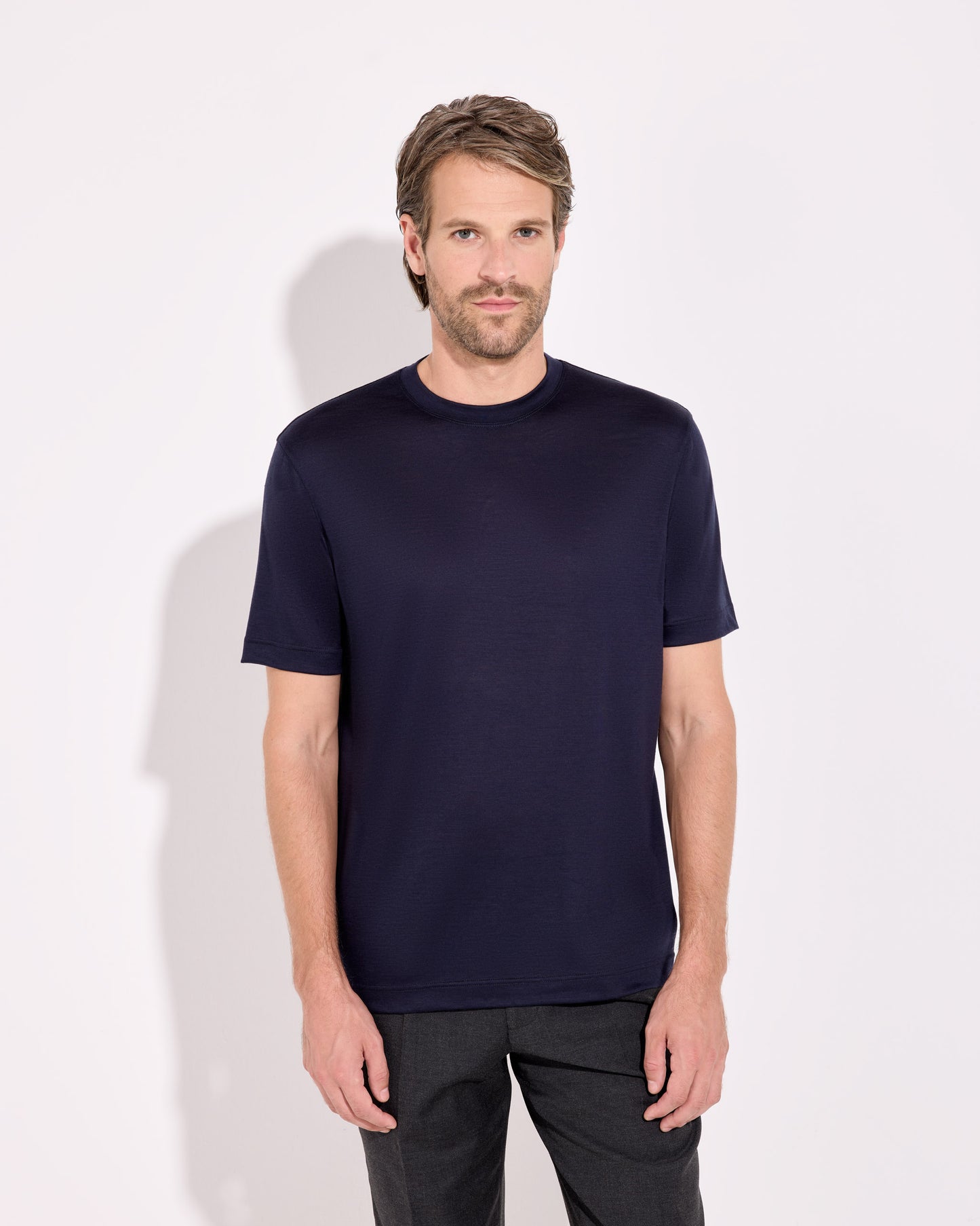 T-shirt royal merino blu navy