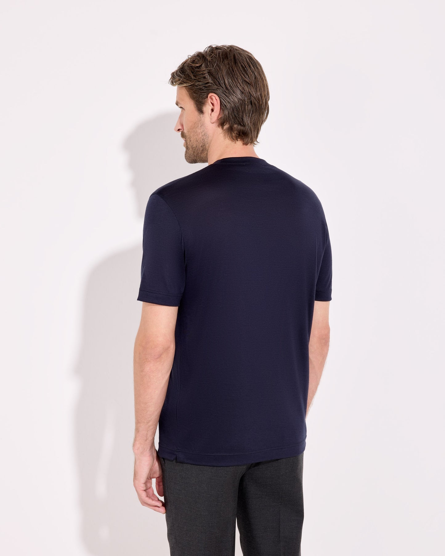 T-shirt royal merino blu navy