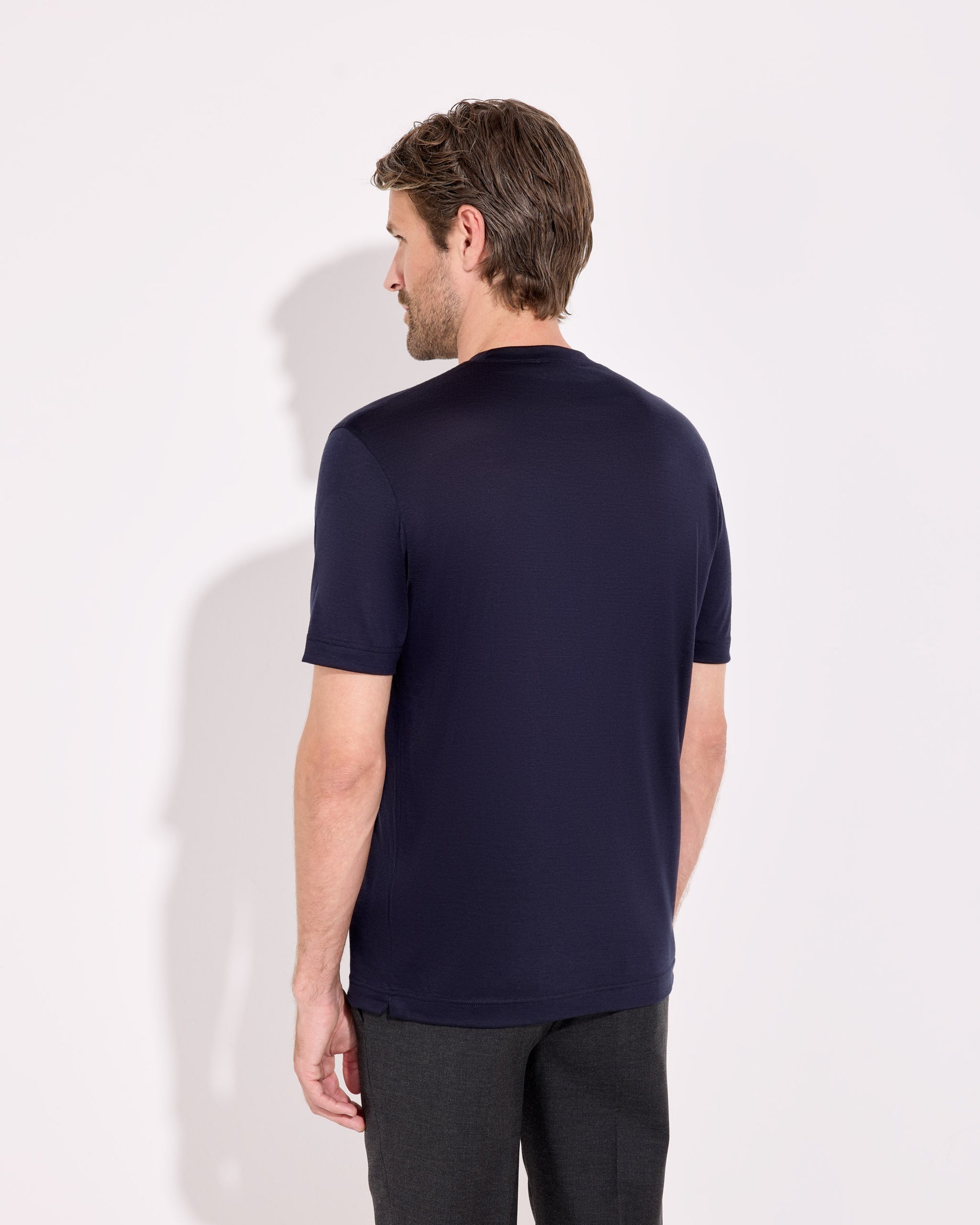 T-shirt royal merino blu navy