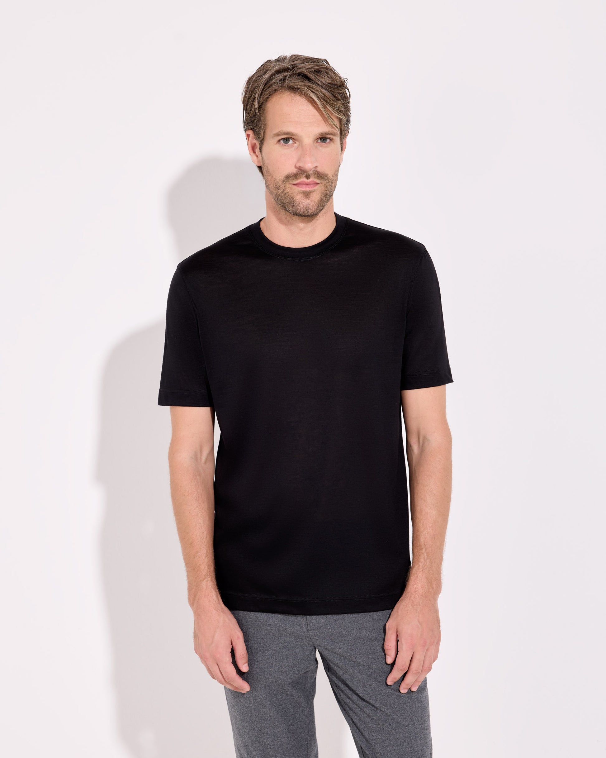 T-shirt royal merino nero