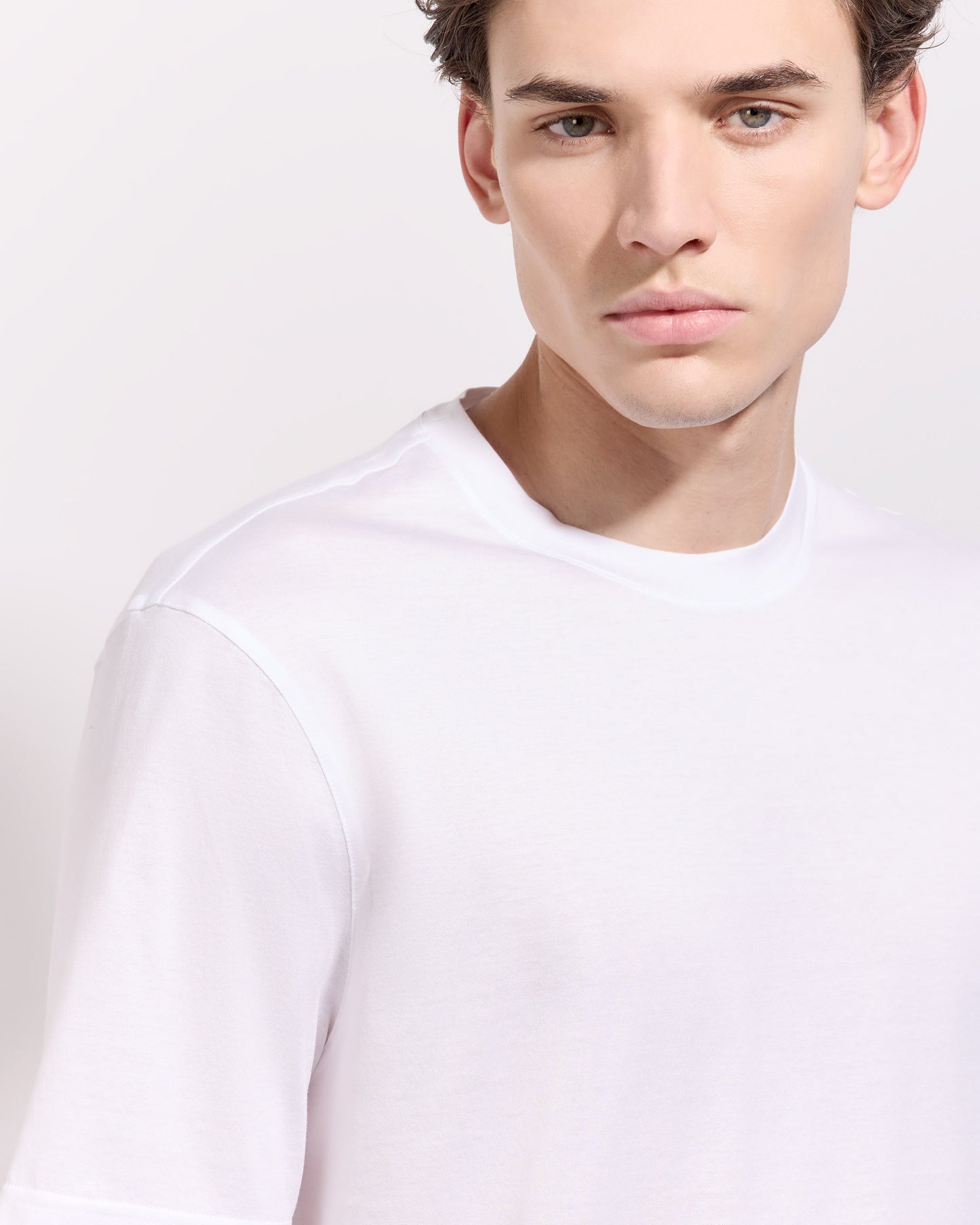 T-shirt supima jersey di cotone bianco