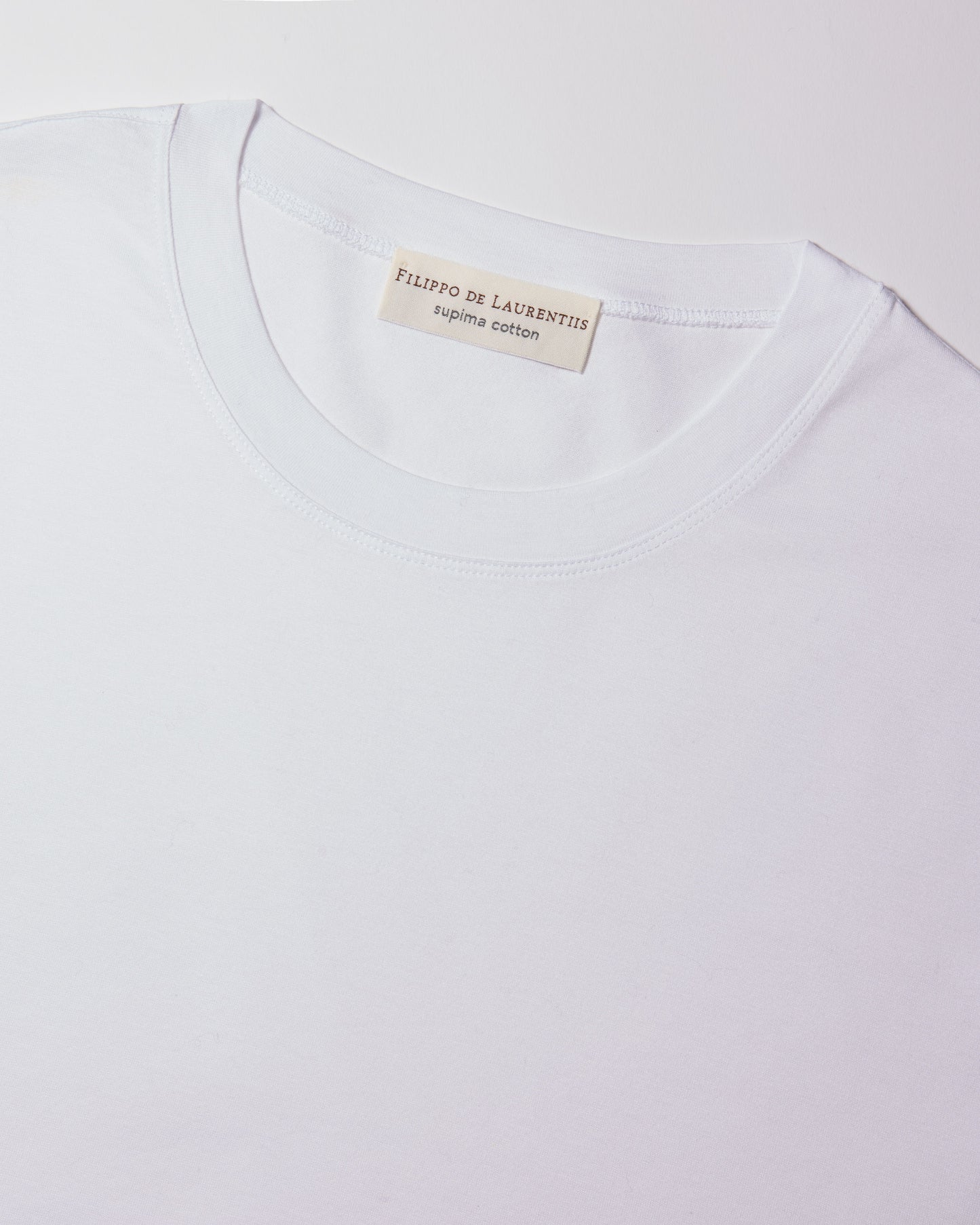 T-shirt supima jersey di cotone bianco