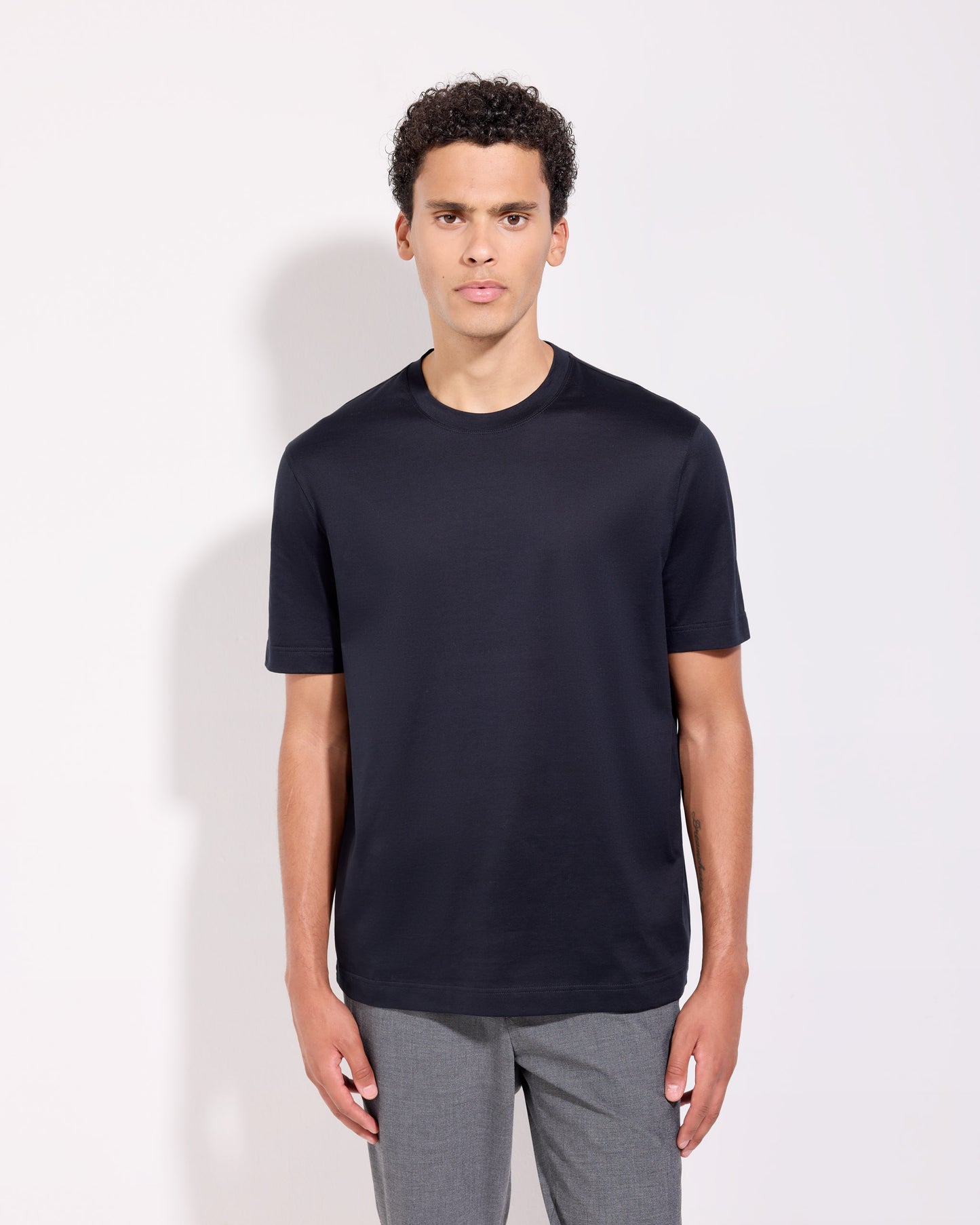T-shirt supima jersey di cotone nero