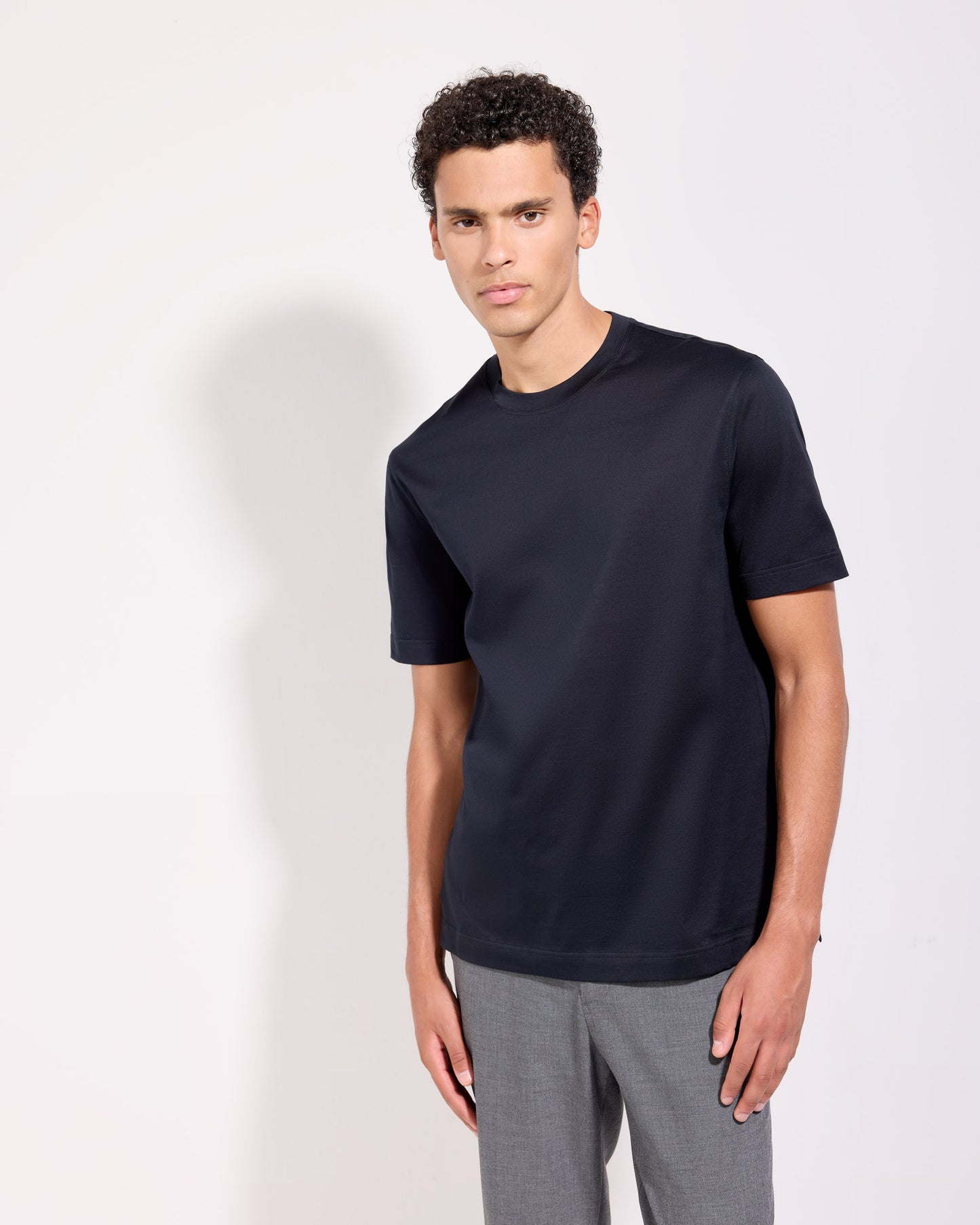 T-shirt supima jersey di cotone nero
