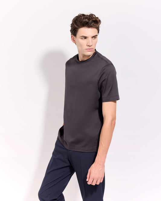 T-shirt supima jersey di cotone testa di moro