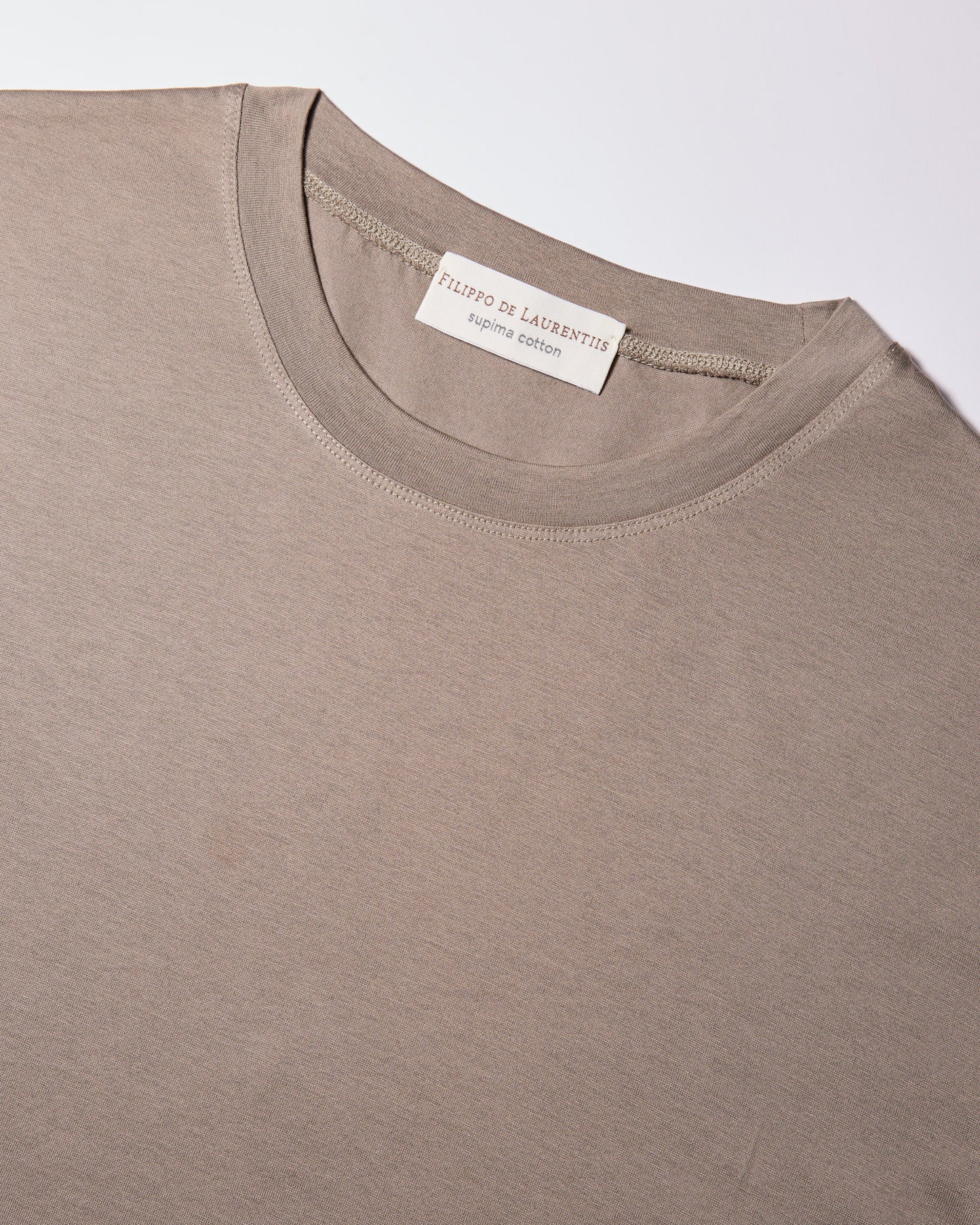 T-shirt supima jersey di cotone tortora