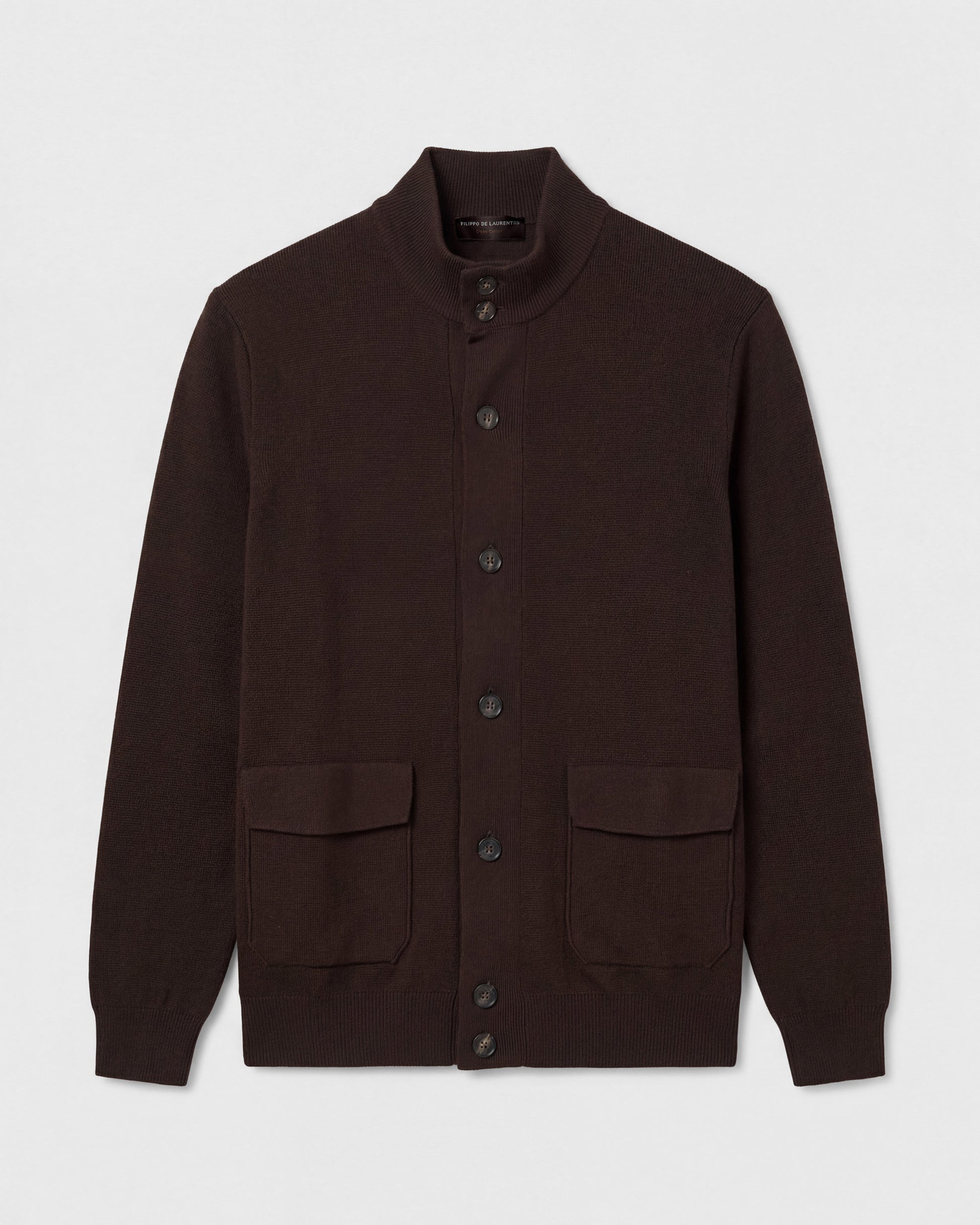 Buttoned blouson BROWN | Filippo De Laurentiis