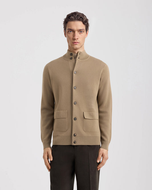 Buttoned cardigan Tortora | Filippo De Laurentiis
