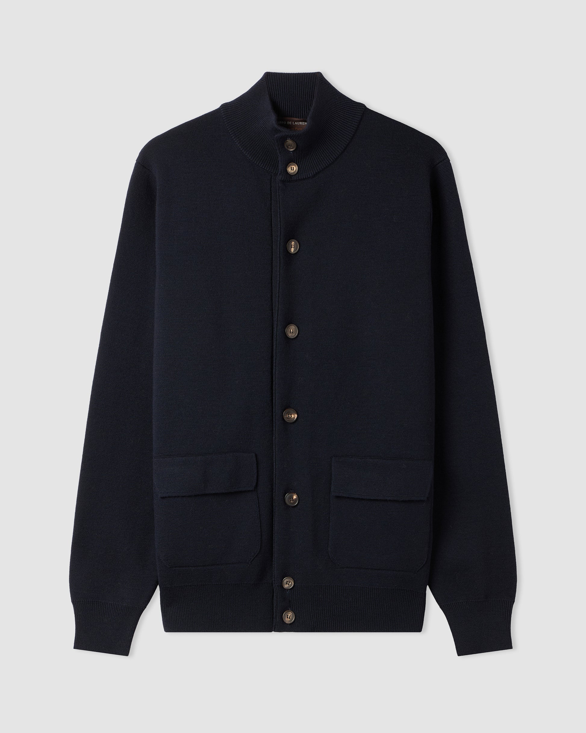 Buttoned cardigan NAVY BLUE | Filippo De Laurentiis