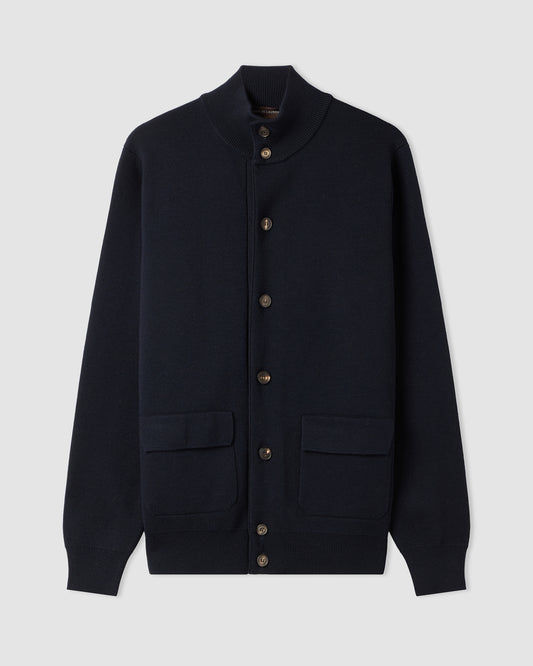 Buttoned cardigan NAVY BLUE | Filippo De Laurentiis