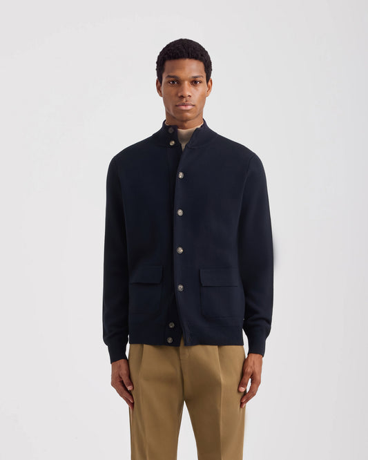 Buttoned cardigan NAVY BLUE | Filippo De Laurentiis
