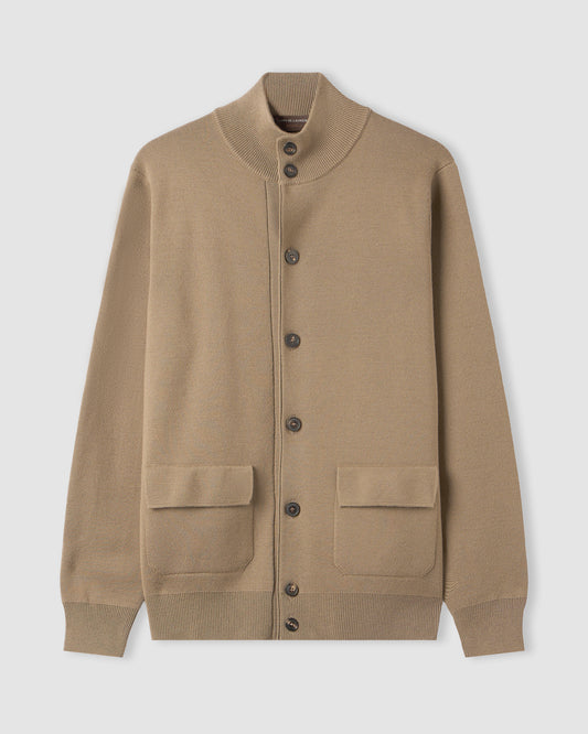 Buttoned cardigan Tortora | Filippo De Laurentiis