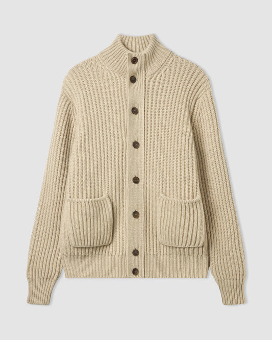 Buttoned cardigan Beige | Filippo De Laurentiis