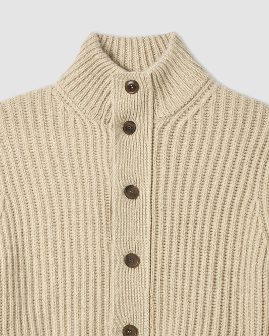 Buttoned cardigan Beige | Filippo De Laurentiis