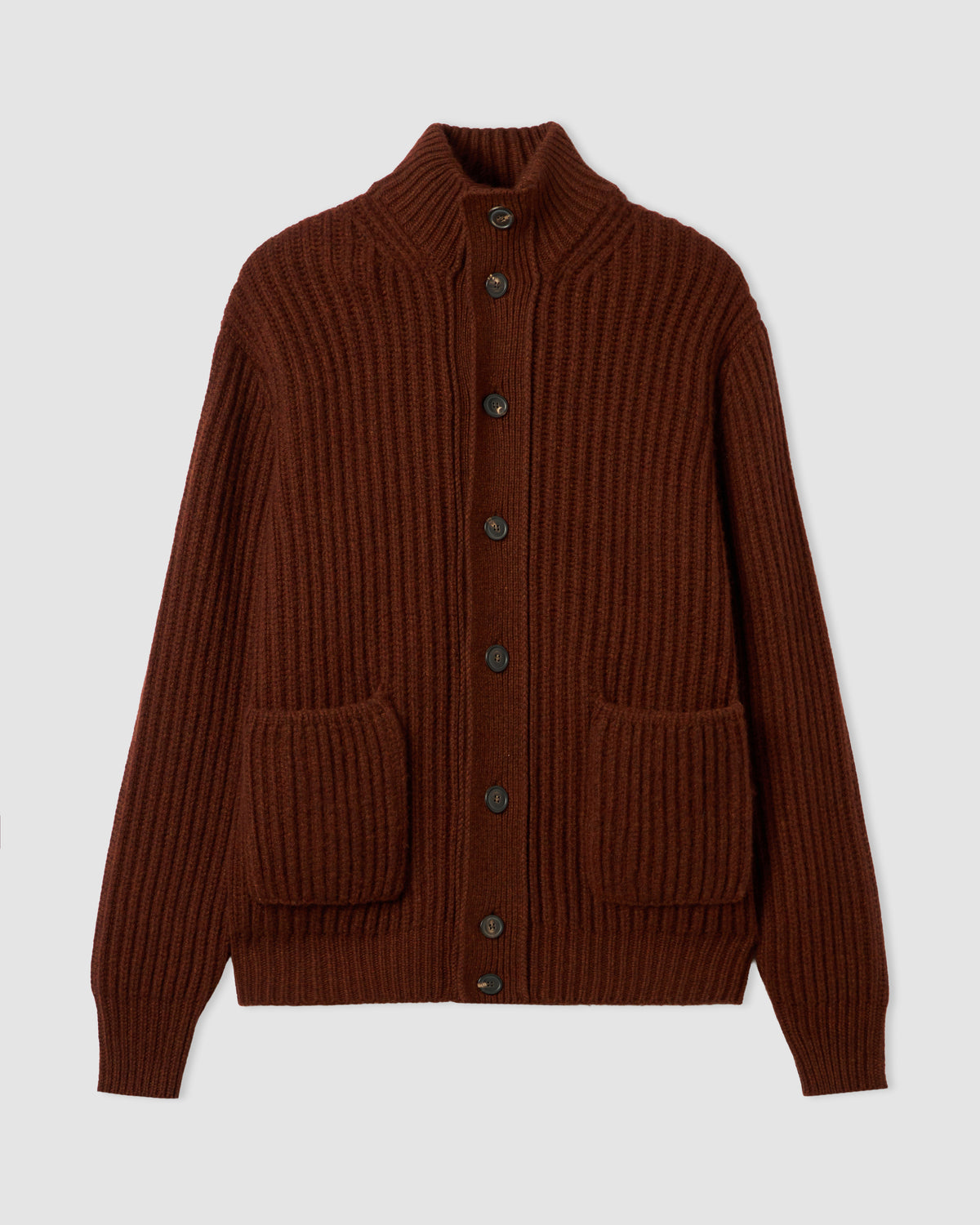 Buttoned cardigan COGNAC | Filippo De Laurentiis