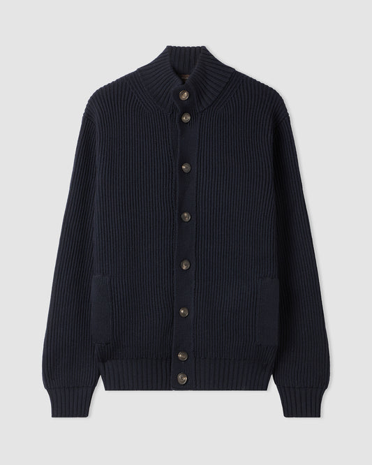 Buttoned cardigan NAVY BLUE | Filippo De Laurentiis