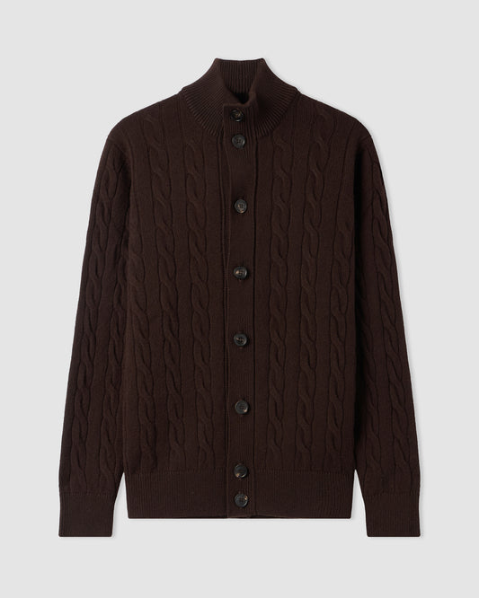 Buttoned cardigan Marrone | Filippo De Laurentiis