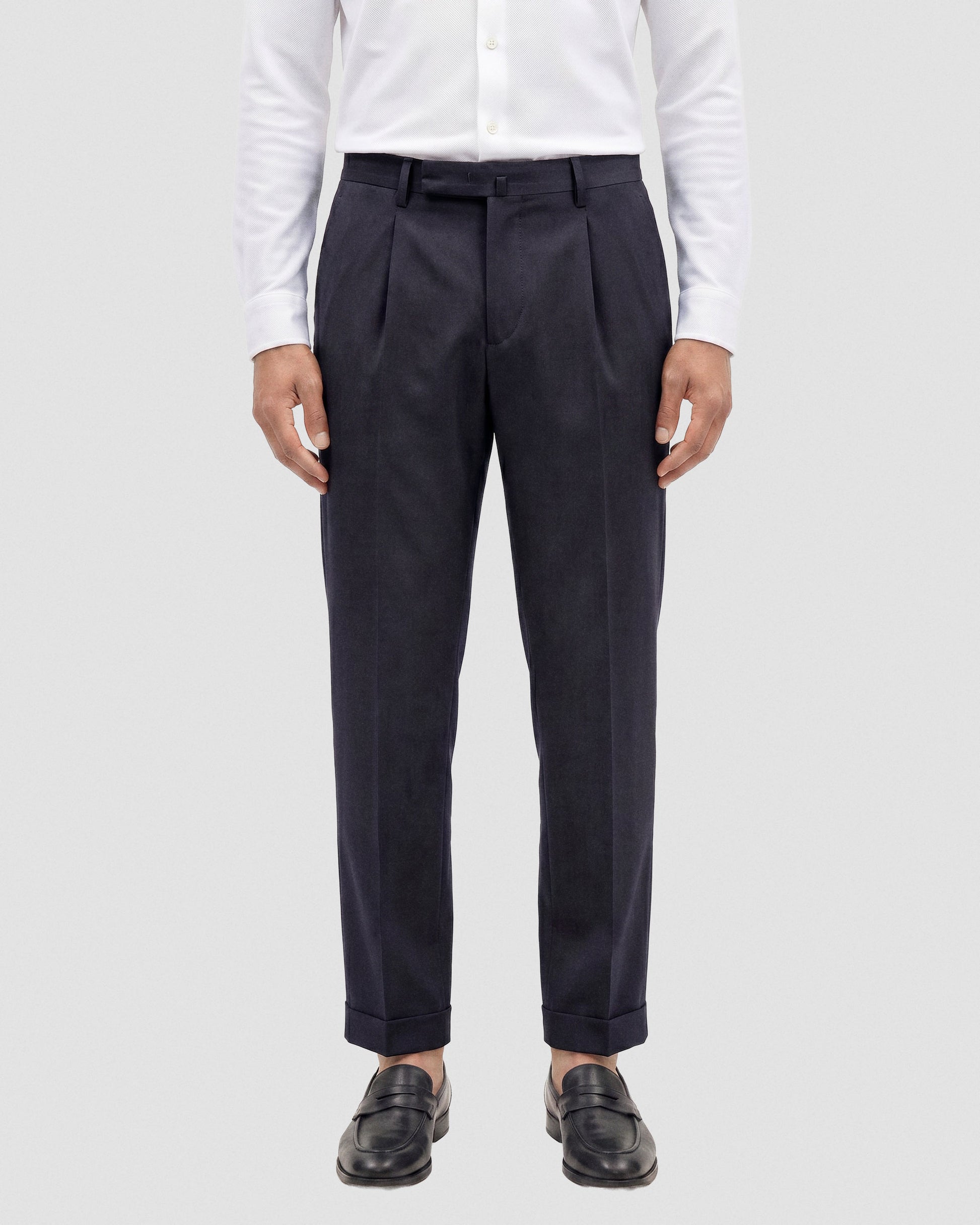 Pantalone classico con pinces Blu navy | Filippo De Laurentiis