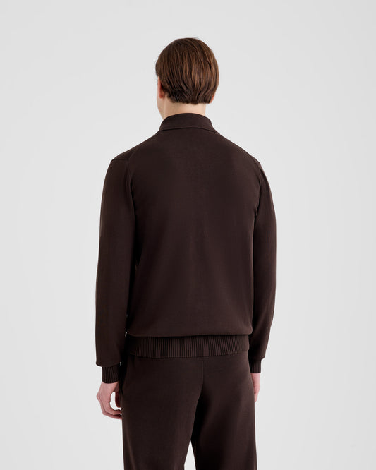 Shirt collar cardigan  BROWN | Filippo De Laurentiis