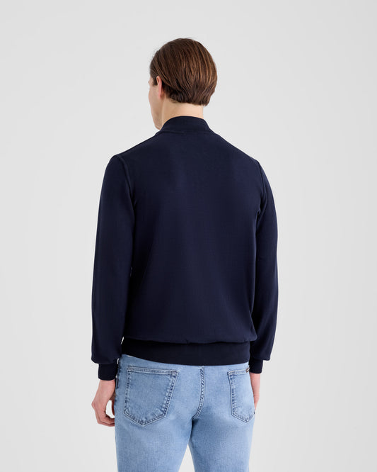 Bomber zip NAVY BLUE | Filippo De Laurentiis