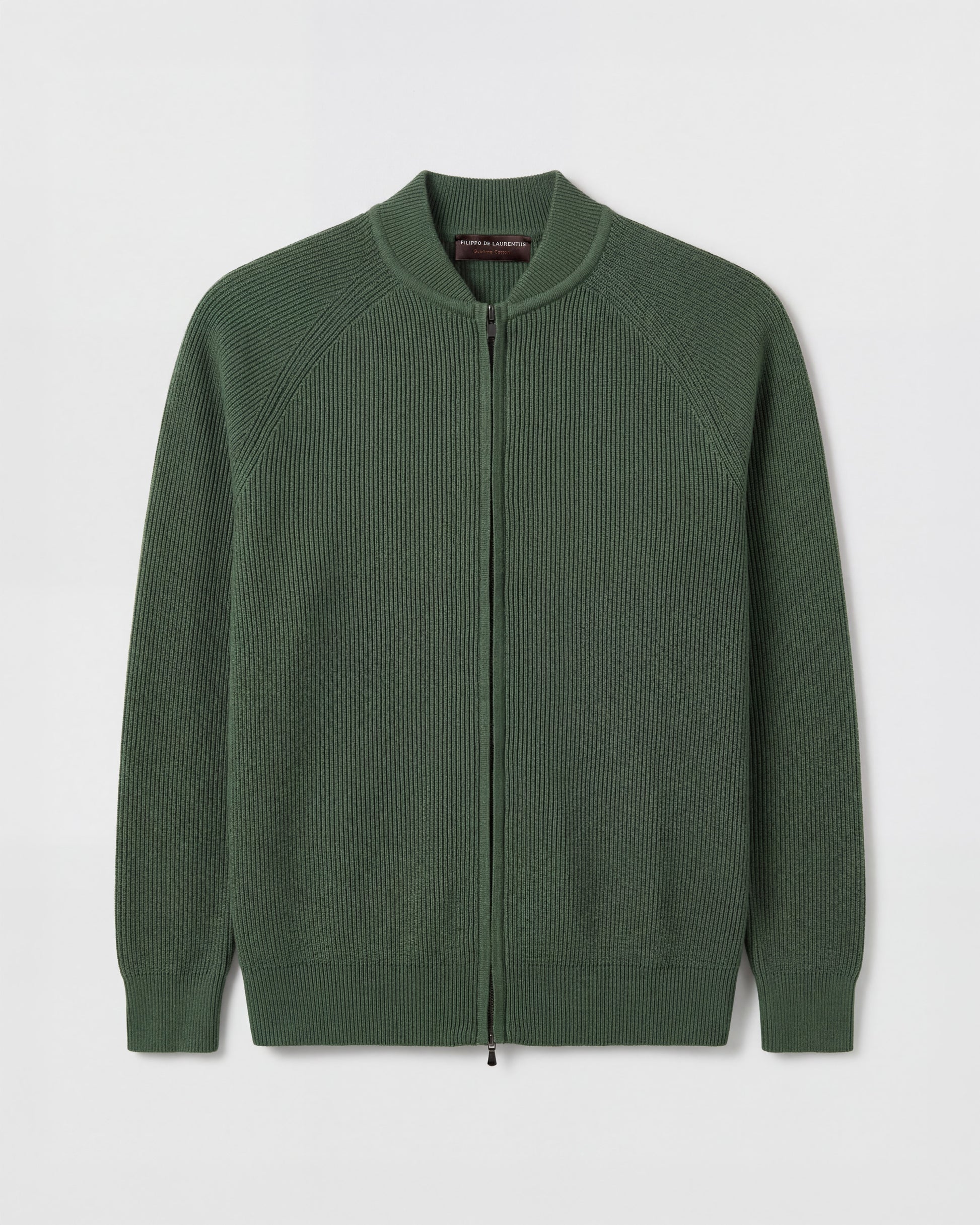 Full-zip bomber jacket OLIVE | Filippo De Laurentiis