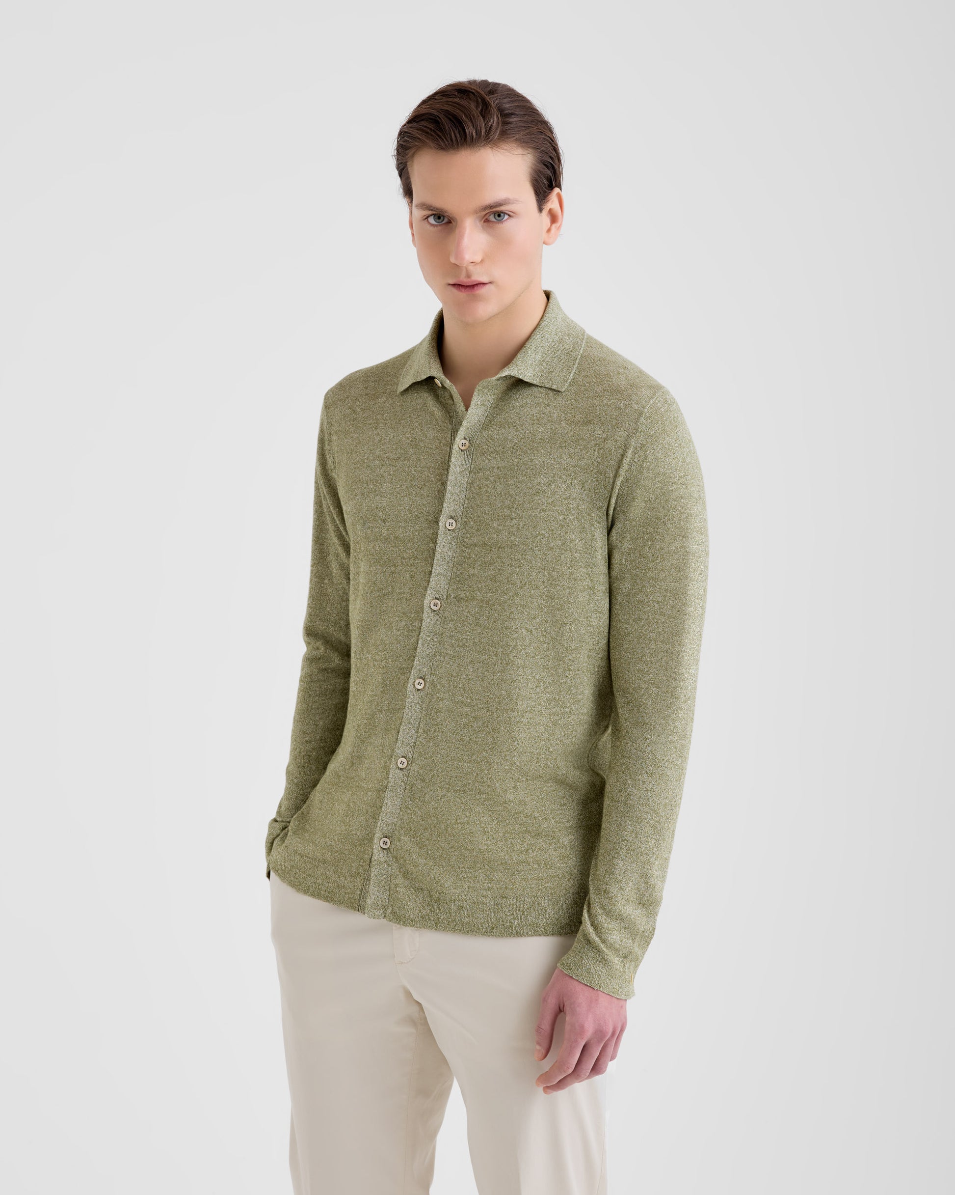 Camicia Oliva | Filippo De Laurentiis